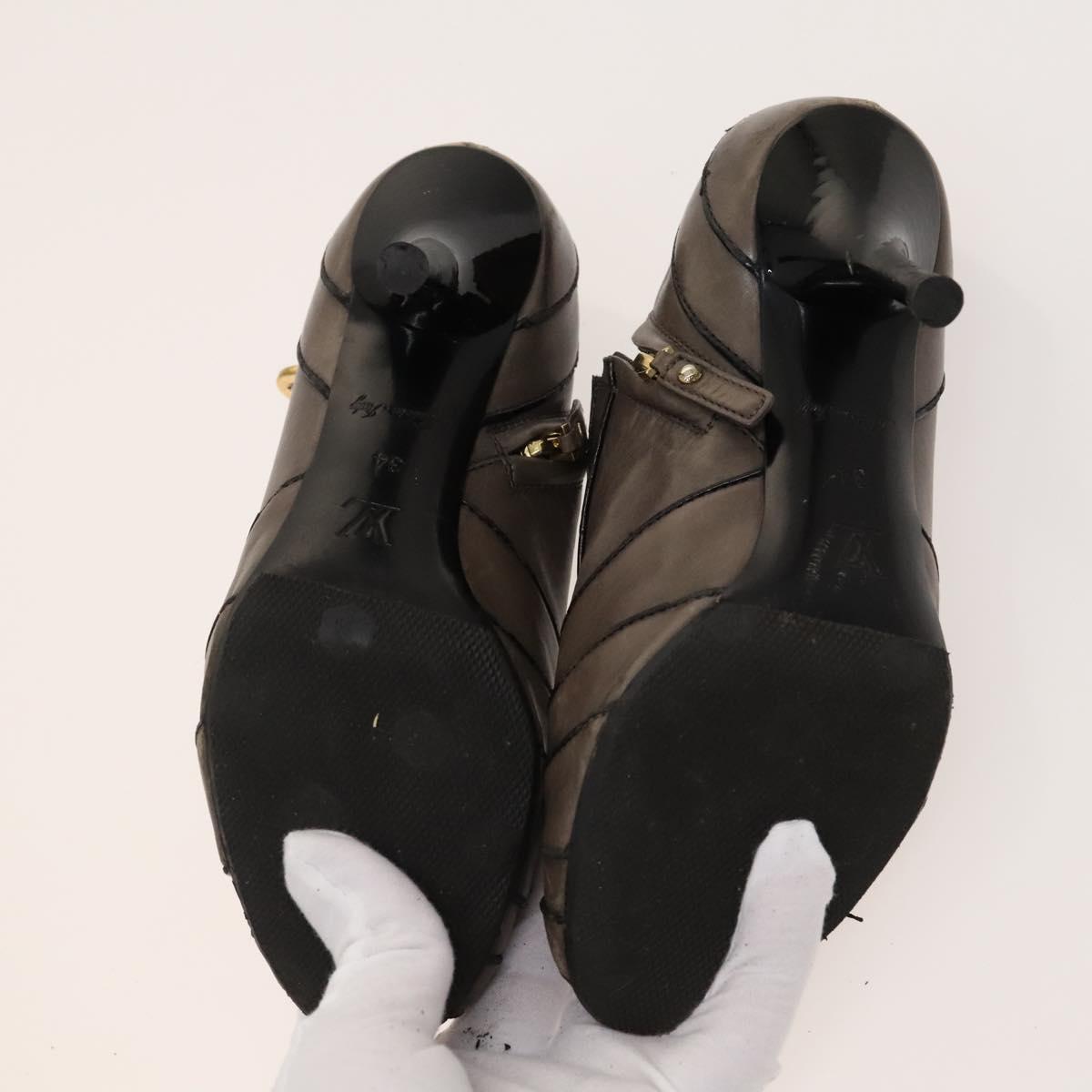 Salvatore Ferragamo Louis Vuitton High Heels Leather 2Set Beige Auth ac3823