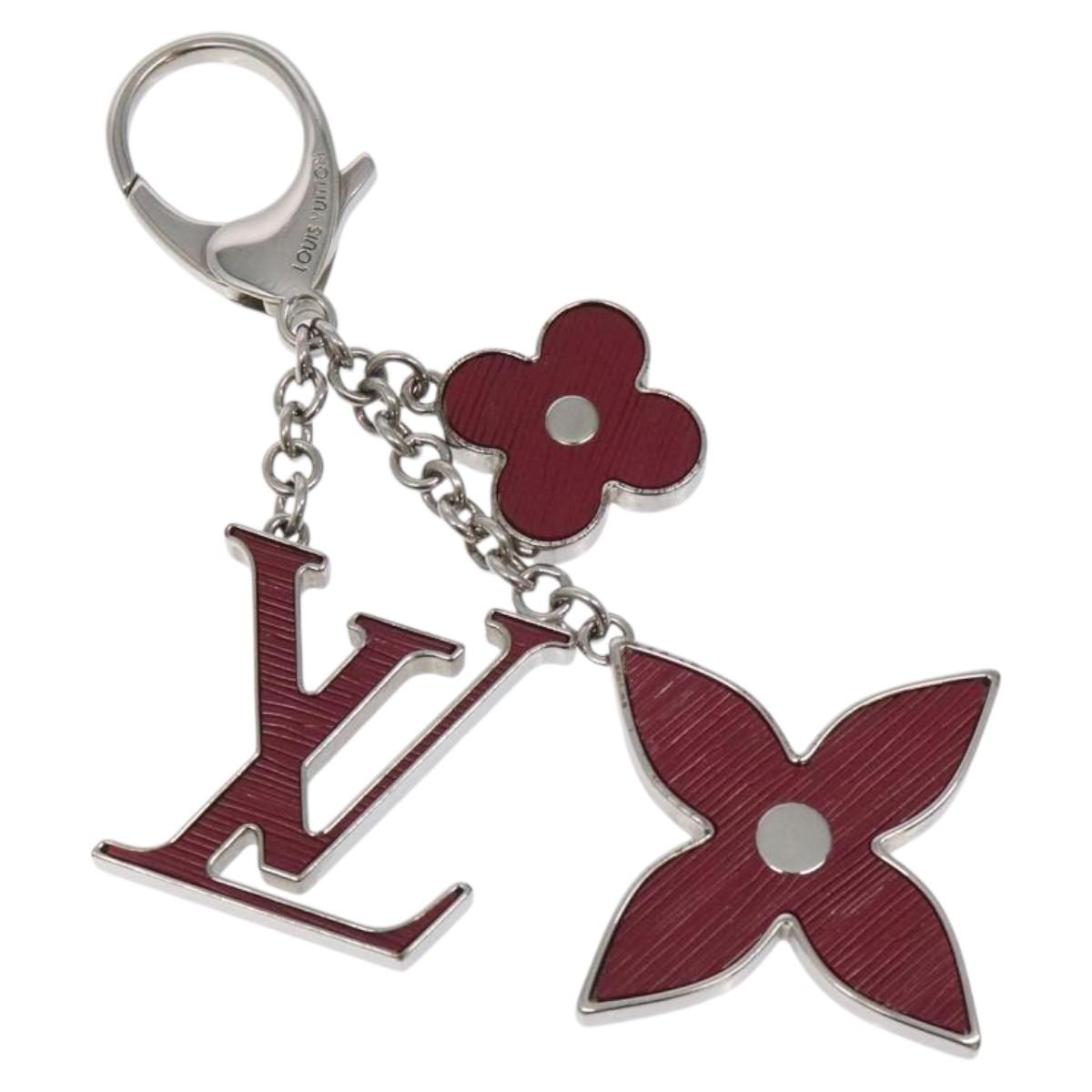 LOUIS VUITTON Epi Bijusac Fleur Deux Charm metal Red M65224 LV Auth ac3844