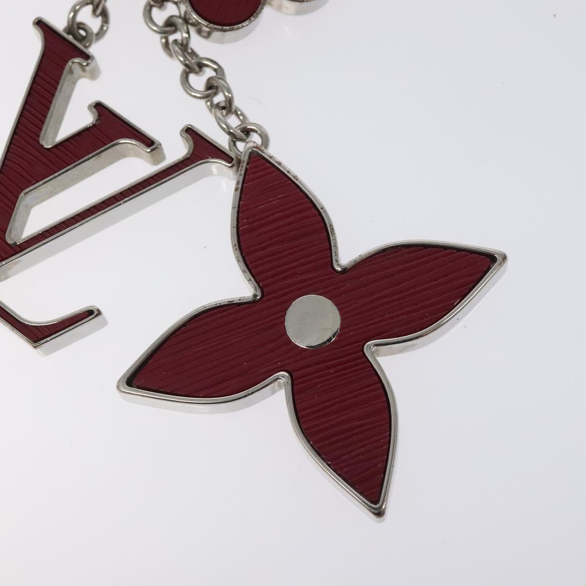 LOUIS VUITTON Epi Bijusac Fleur Deux Charm metal Red M65224 LV Auth ac3844