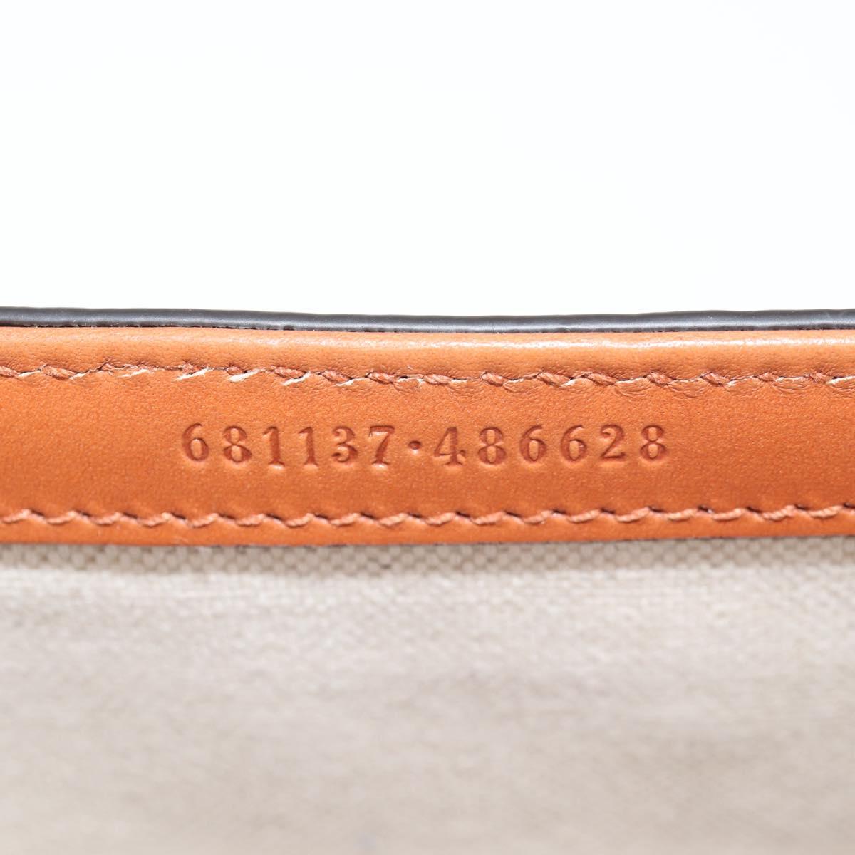GUCCI GG Supreme Bamboo 1947 Horsebit Waist bag PVC Beige 681137 Auth ac3847M