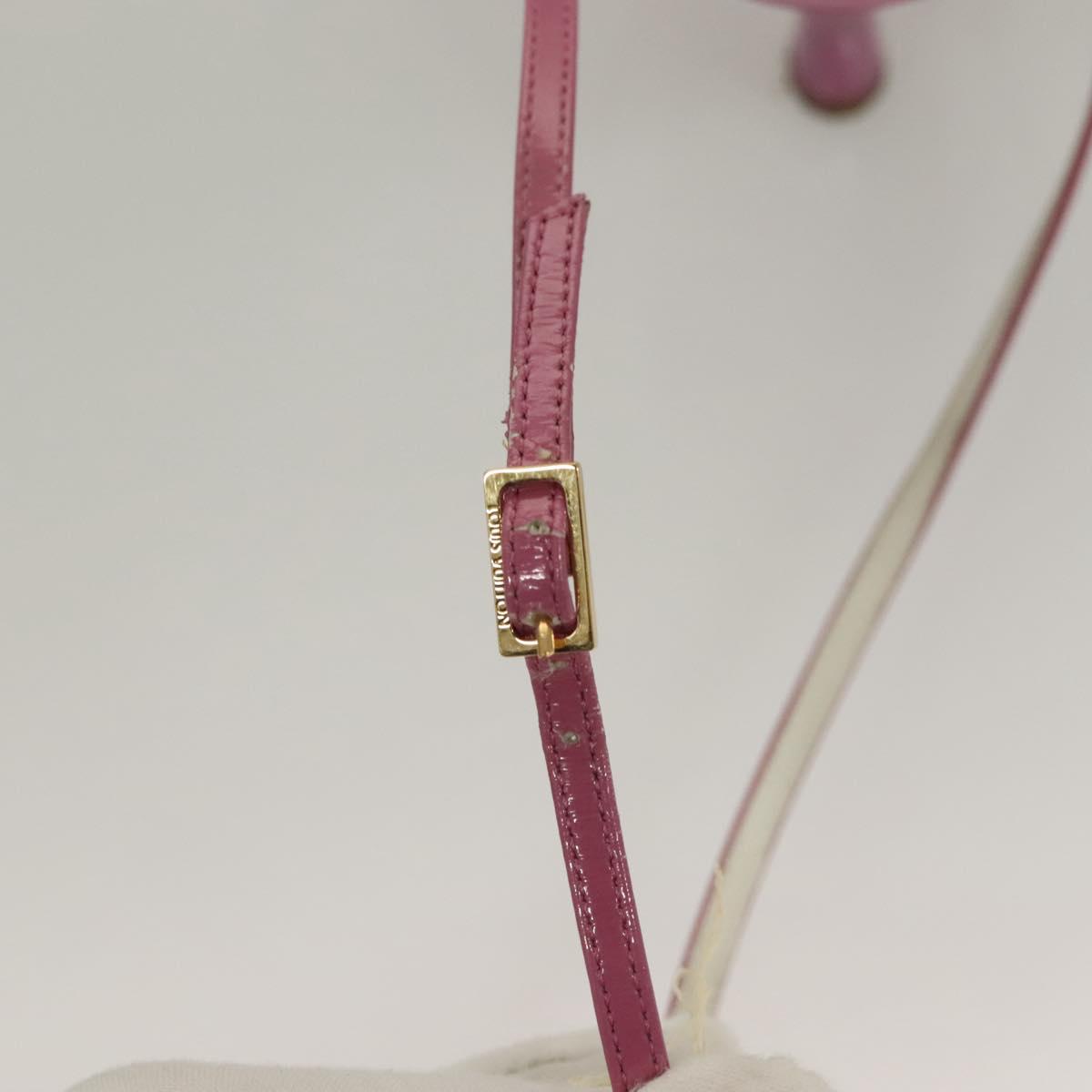 LOUIS VUITTON Mule High Heels Leather Suede Pink LV Auth ac3854