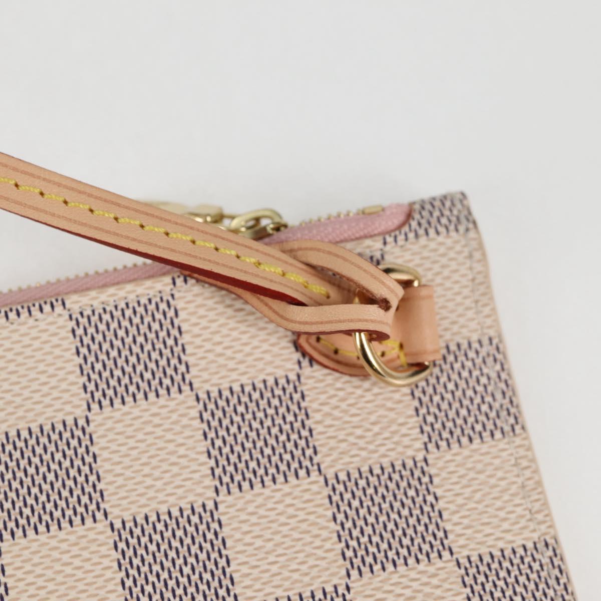 LOUIS VUITTON Damier Azur Neverfull MM Tote Bag N41605 LV Auth ac3855V
