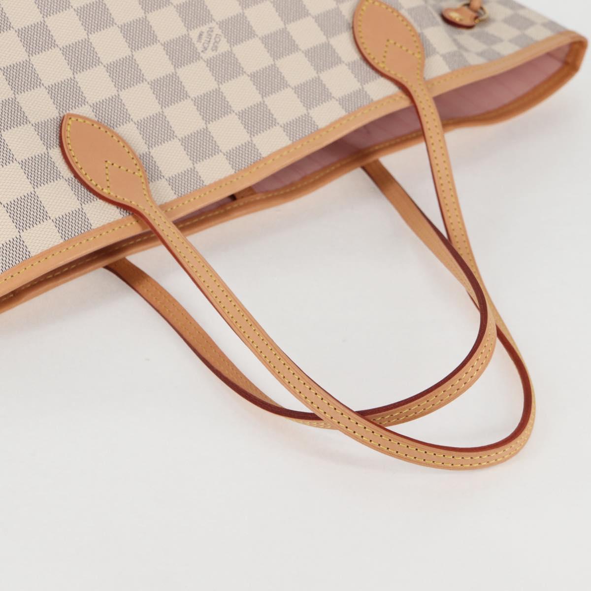 LOUIS VUITTON Damier Azur Neverfull MM Tote Bag N41605 LV Auth ac3855V
