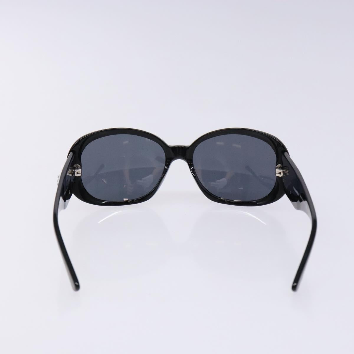 CHANEL Sunglasses Plastic Black CC Auth ac3857