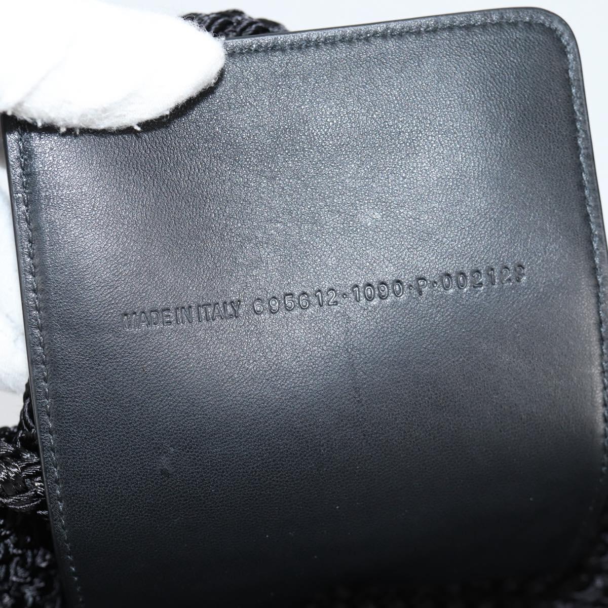 BALENCIAGA Ibiza Small Shoulder Bag Nylon Black Silver 695612 Auth ac3862M