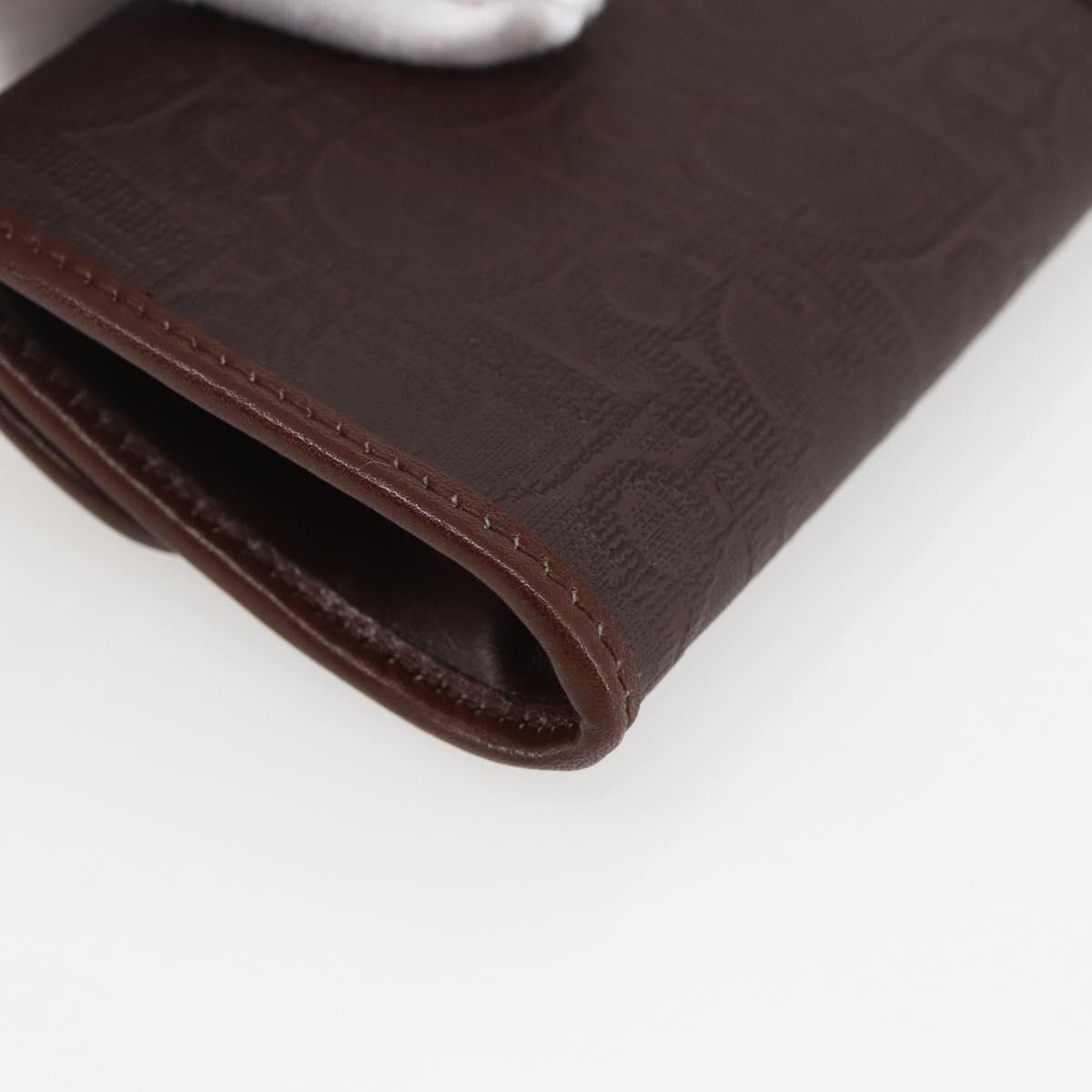 Christian Dior Trotter Canvas Coin Purse PVC Brown Auth ac3879