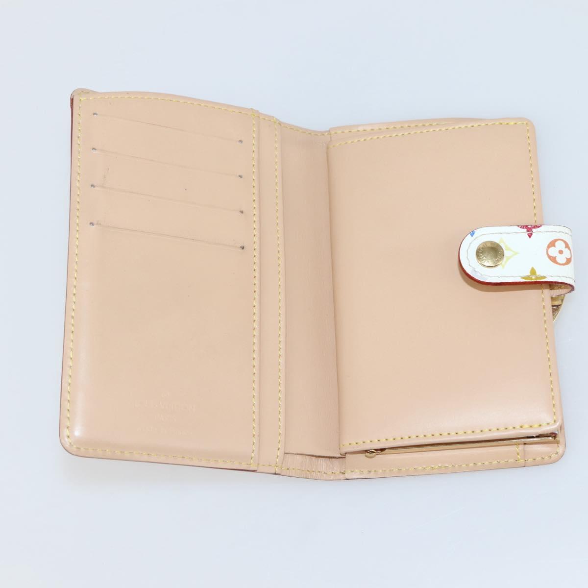 LOUIS VUITTON Multicolor Portefeuille Viennois Wallet White M92987 Auth ac3880