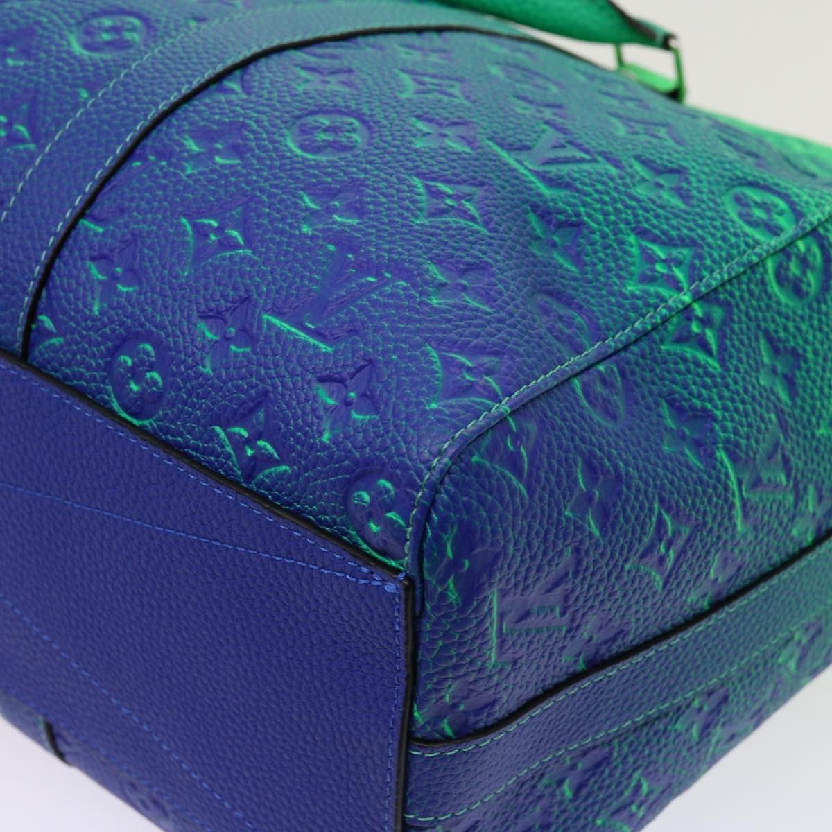 LOUIS VUITTON Monogram Illusion Keepall Tote Bag Neon Green M59688 Auth ai669SM