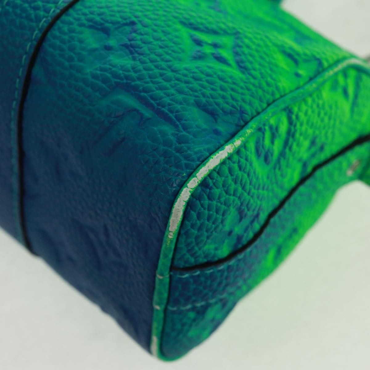 LOUIS VUITTON Monogram Illusion Keepall XS Hand Bag Green M59691 LV Auth ai790SM