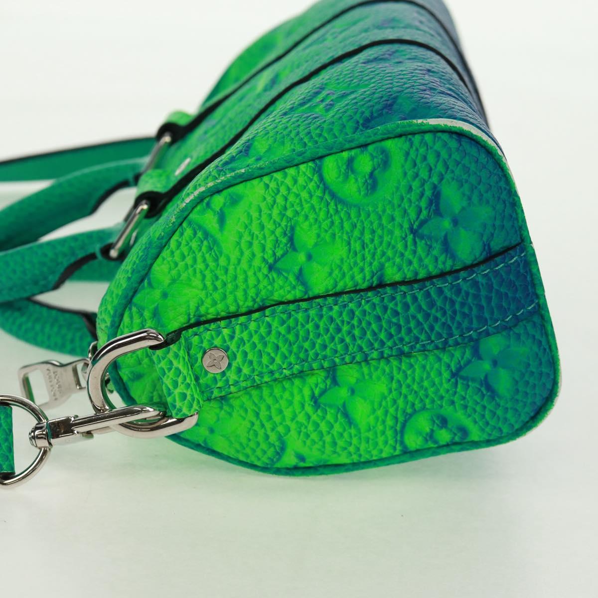 LOUIS VUITTON Monogram Illusion Keepall XS Hand Bag Green M59691 LV Auth ai790SM