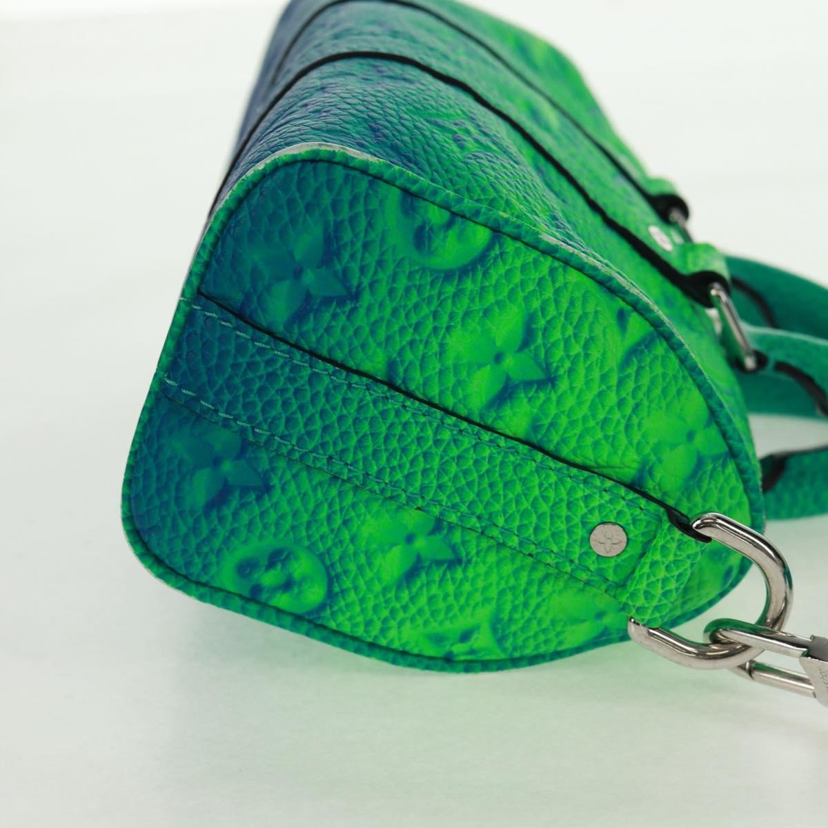 LOUIS VUITTON Monogram Illusion Keepall XS Hand Bag Green M59691 LV Auth ai790SM