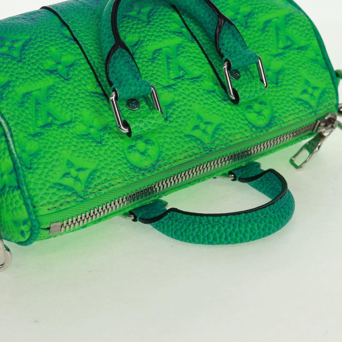 LOUIS VUITTON Monogram Illusion Keepall XS Hand Bag Green M59691 LV Auth ai790SM