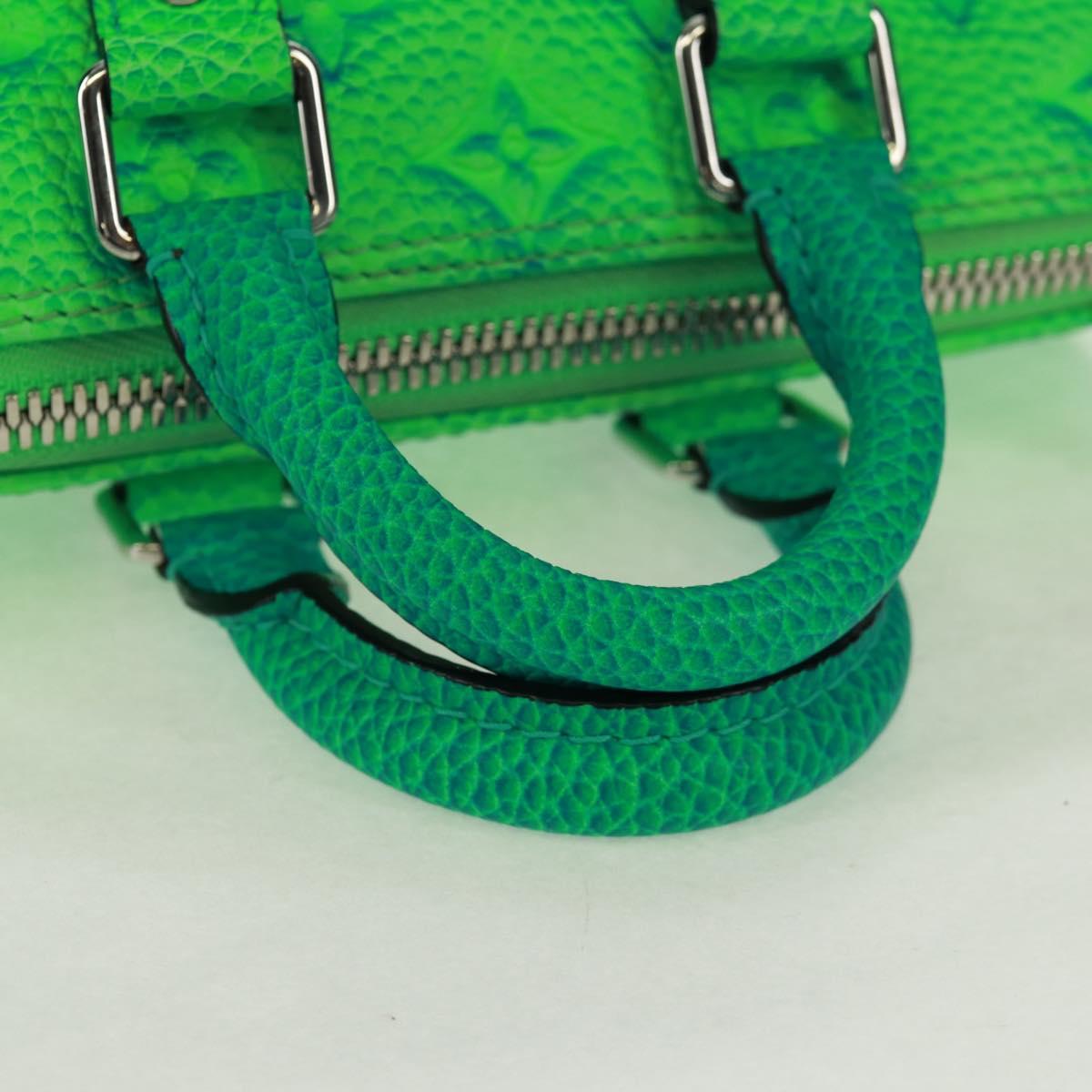 LOUIS VUITTON Monogram Illusion Keepall XS Hand Bag Green M59691 LV Auth ai790SM
