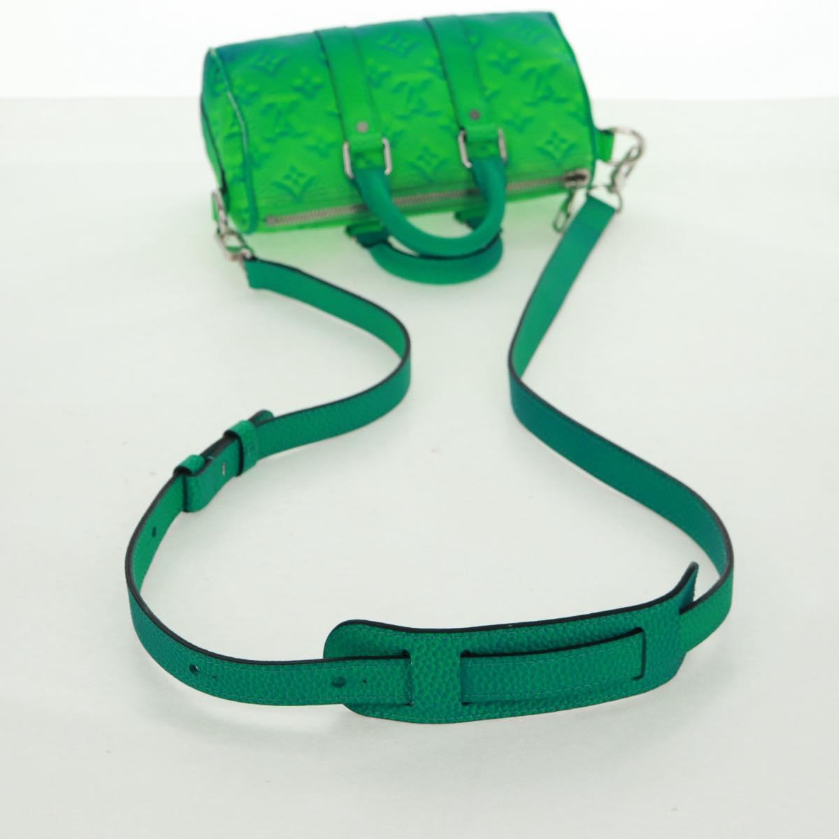 LOUIS VUITTON Monogram Illusion Keepall XS Hand Bag Green M59691 LV Auth ai790SM