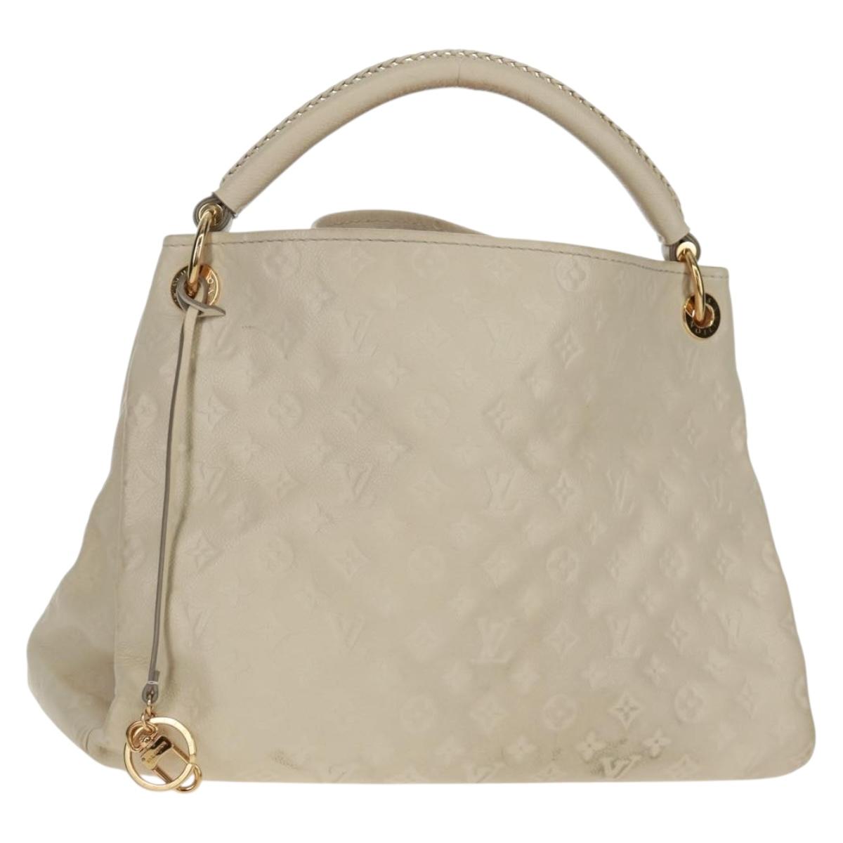 LOUIS VUITTON Monogram Empreinte Artsy MM Shoulder Bag White M93449 Auth ai796