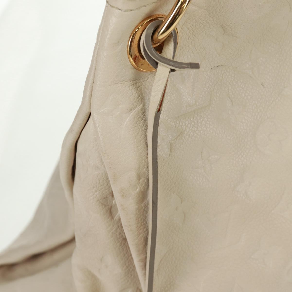 LOUIS VUITTON Monogram Empreinte Artsy MM Shoulder Bag White M93449 Auth ai796