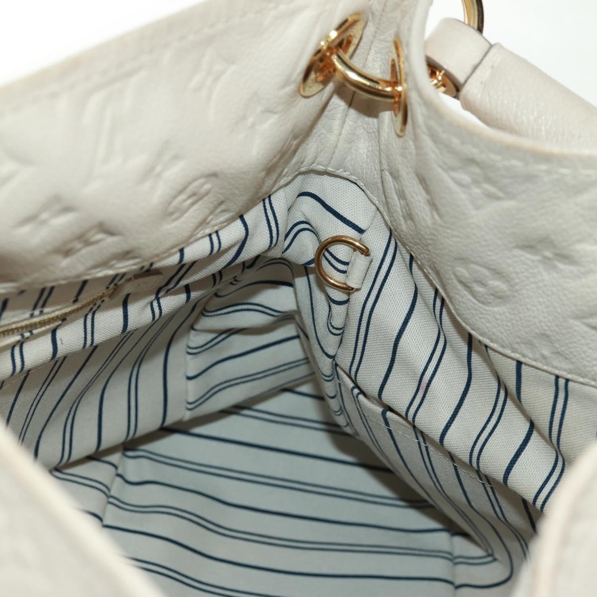 LOUIS VUITTON Monogram Empreinte Artsy MM Shoulder Bag White M93449 Auth ai796