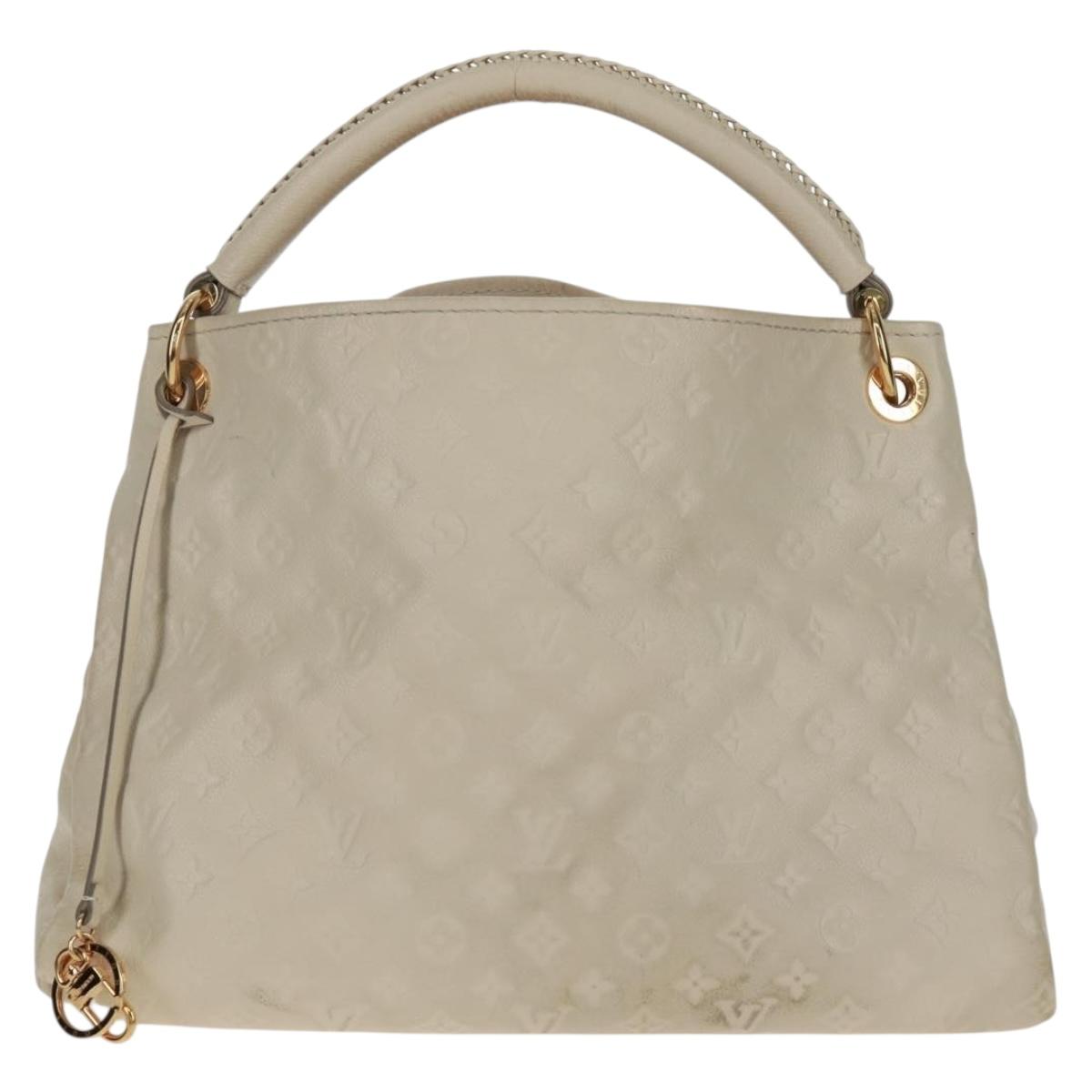 LOUIS VUITTON Monogram Empreinte Artsy MM Shoulder Bag White M93449 Auth ai796