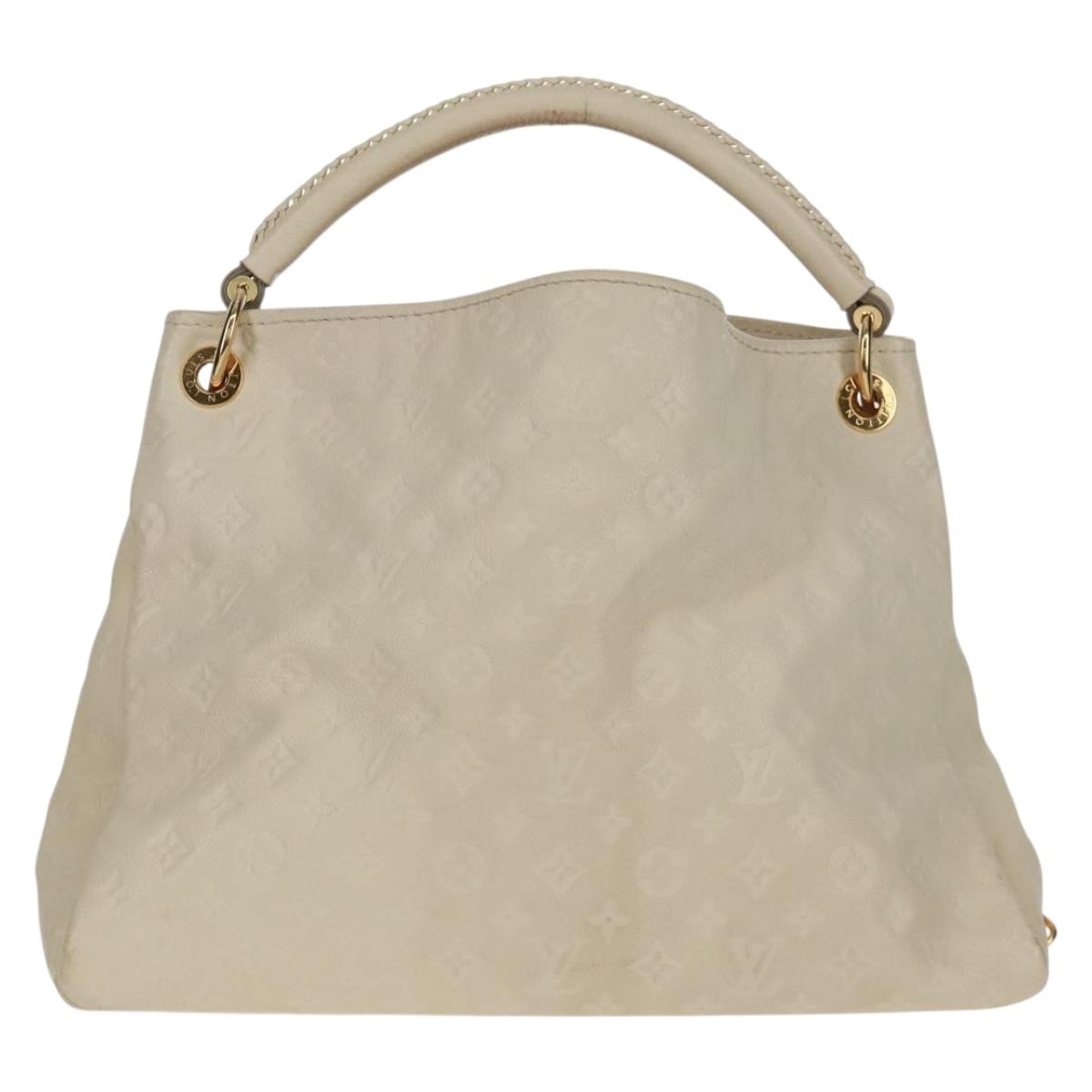 LOUIS VUITTON Monogram Empreinte Artsy MM Shoulder Bag White M93449 Auth ai796