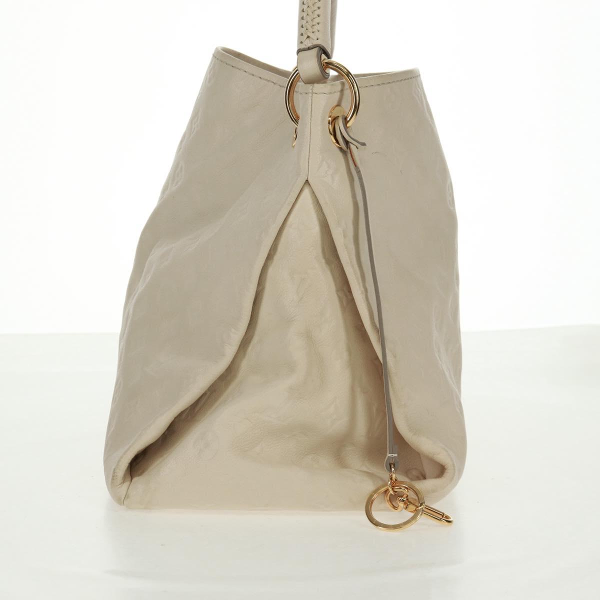 LOUIS VUITTON Monogram Empreinte Artsy MM Shoulder Bag White M93449 Auth ai796
