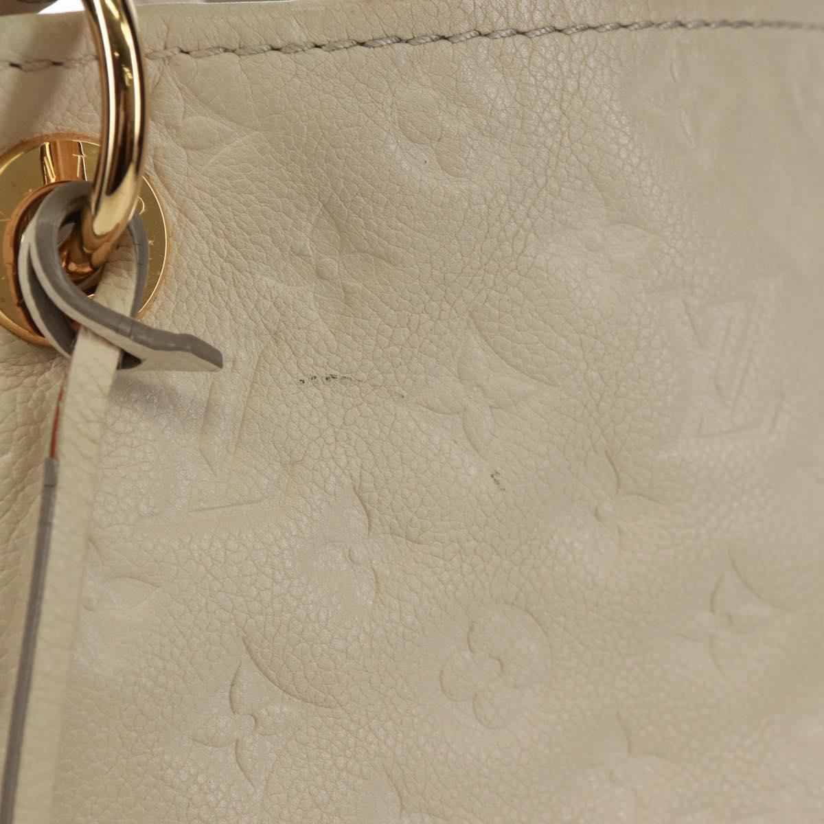LOUIS VUITTON Monogram Empreinte Artsy MM Shoulder Bag White M93449 Auth ai796