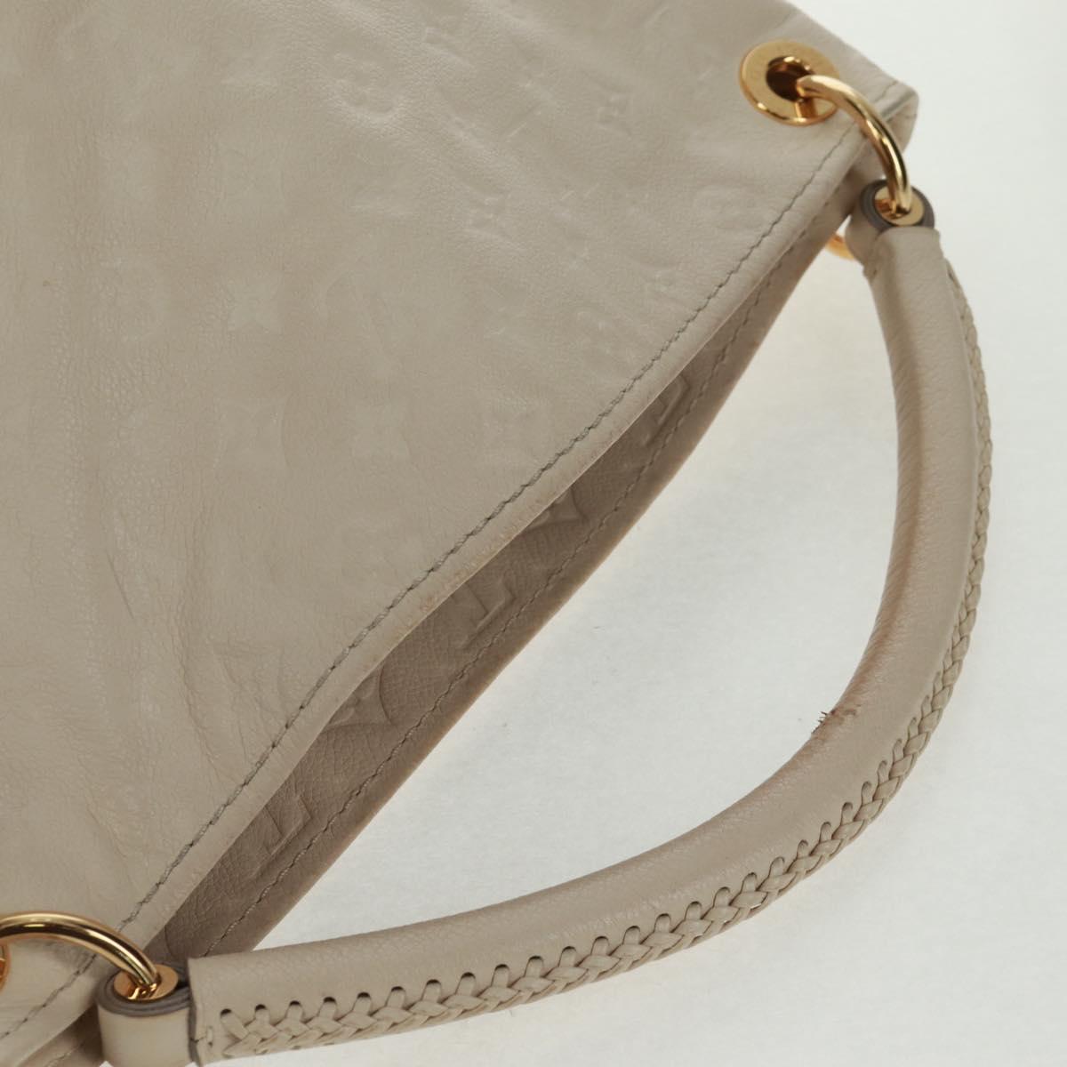LOUIS VUITTON Monogram Empreinte Artsy MM Shoulder Bag White M93449 Auth ai796