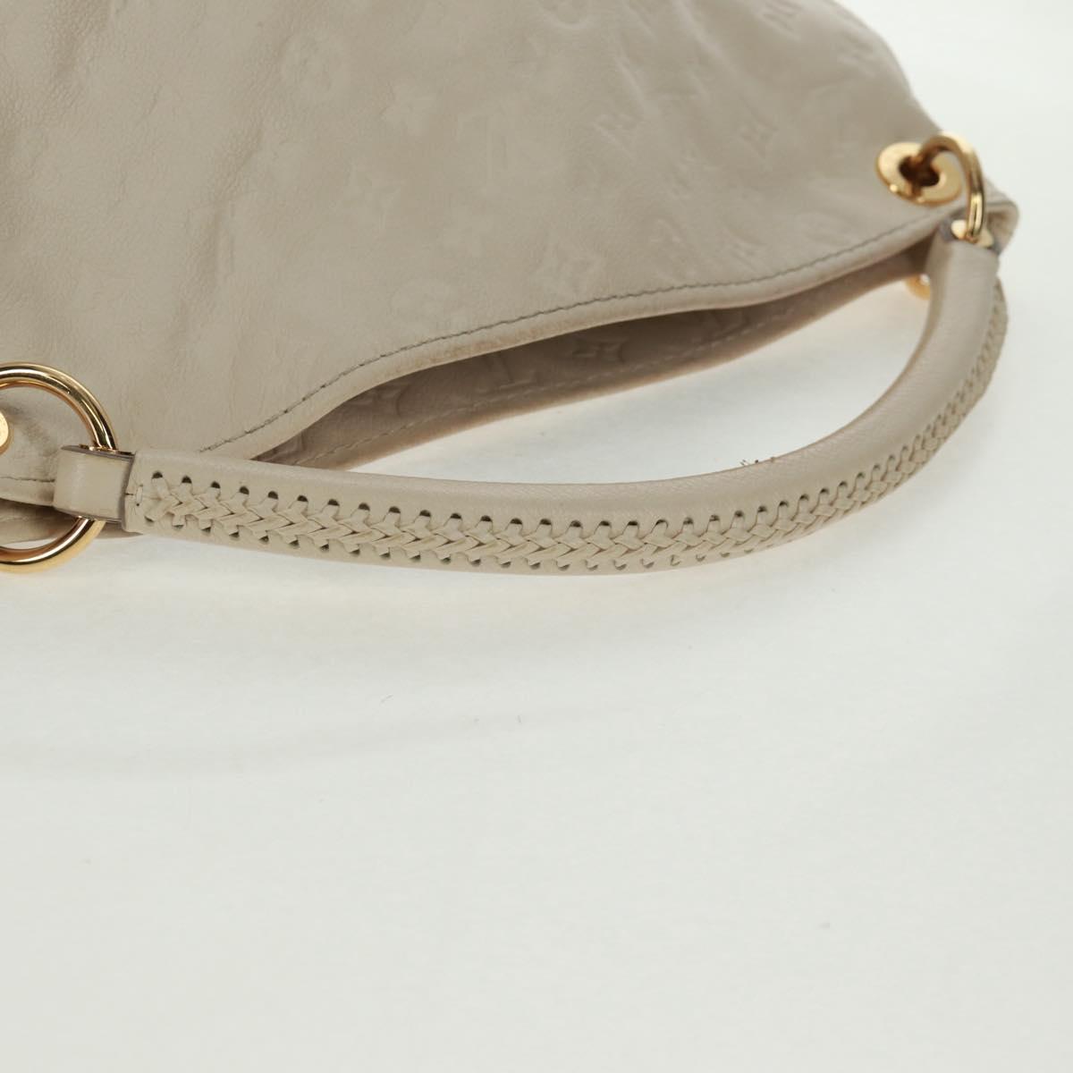 LOUIS VUITTON Monogram Empreinte Artsy MM Shoulder Bag White M93449 Auth ai796