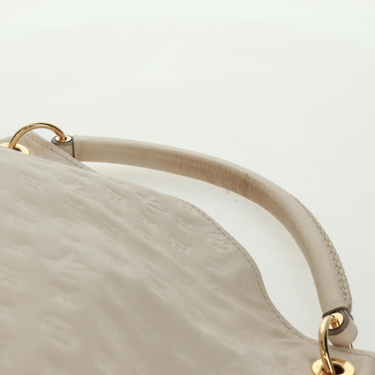 LOUIS VUITTON Monogram Empreinte Artsy MM Shoulder Bag White M93449 Auth ai796