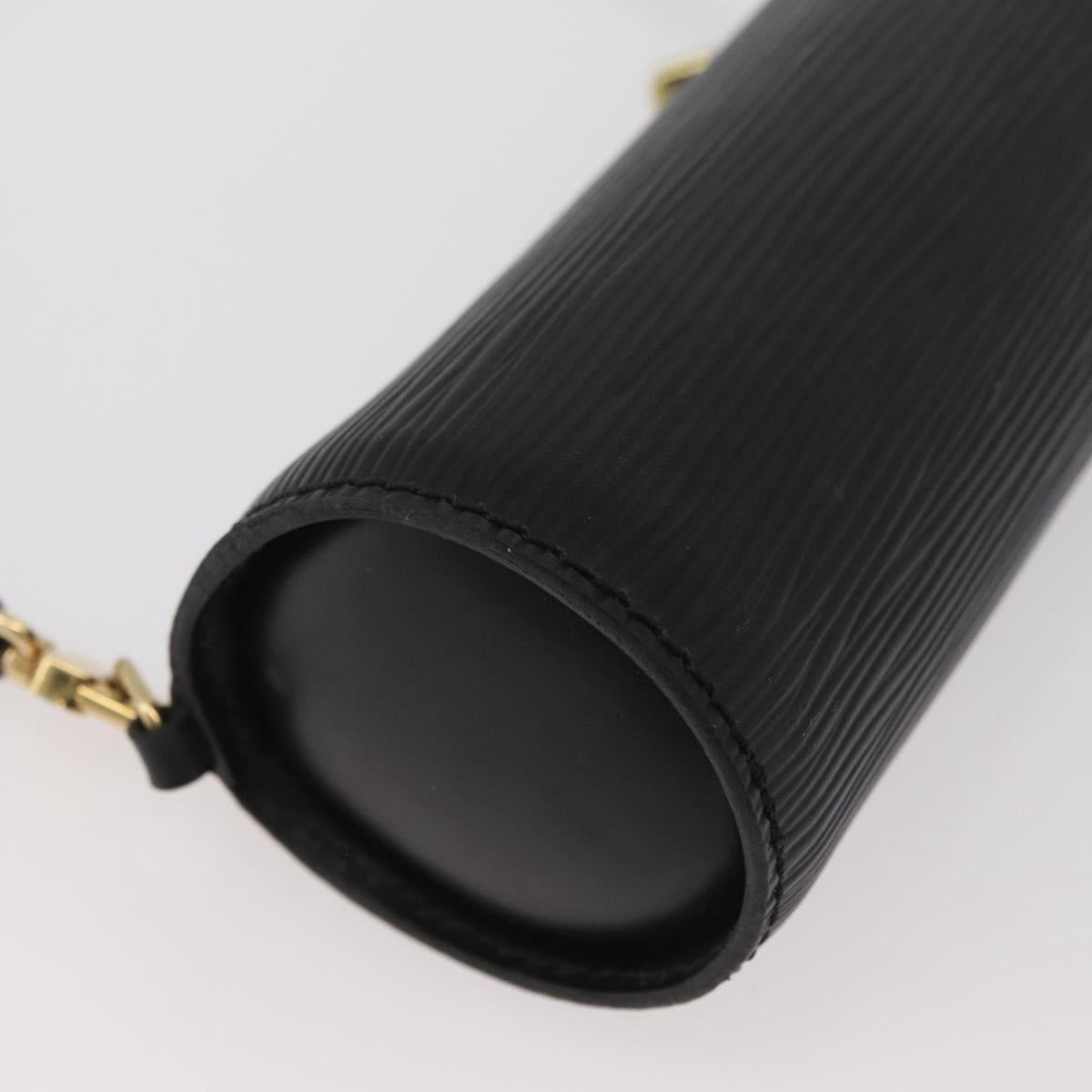 LOUIS VUITTON Epi Soufflot Pouch Pouch Black LV Auth ai801A