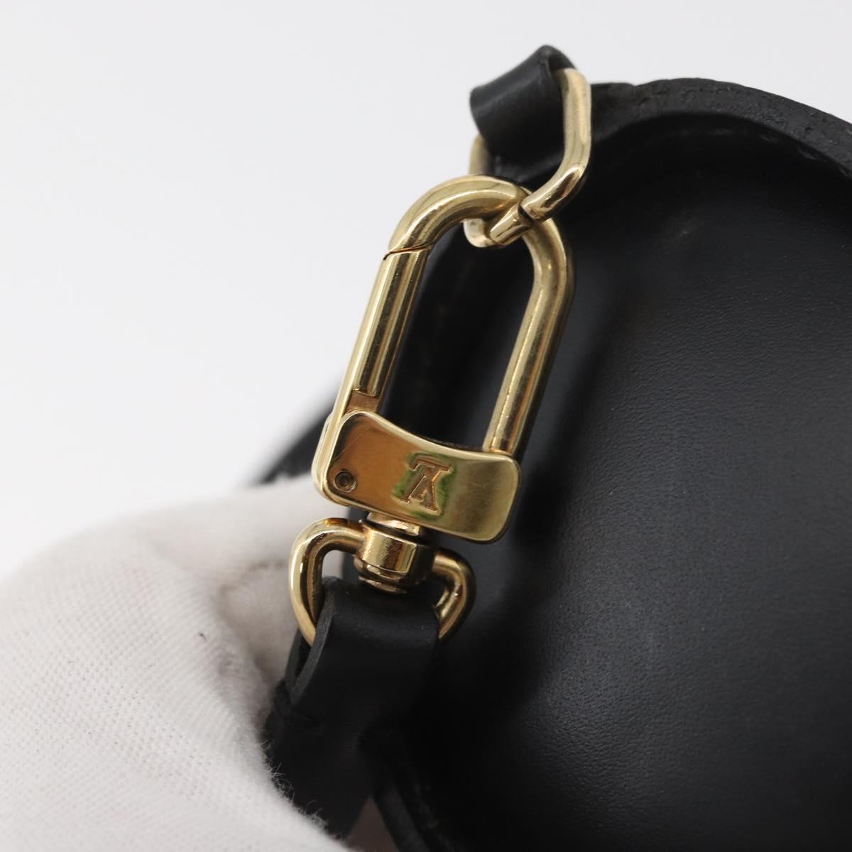 LOUIS VUITTON Epi Soufflot Pouch Pouch Black LV Auth ai801A