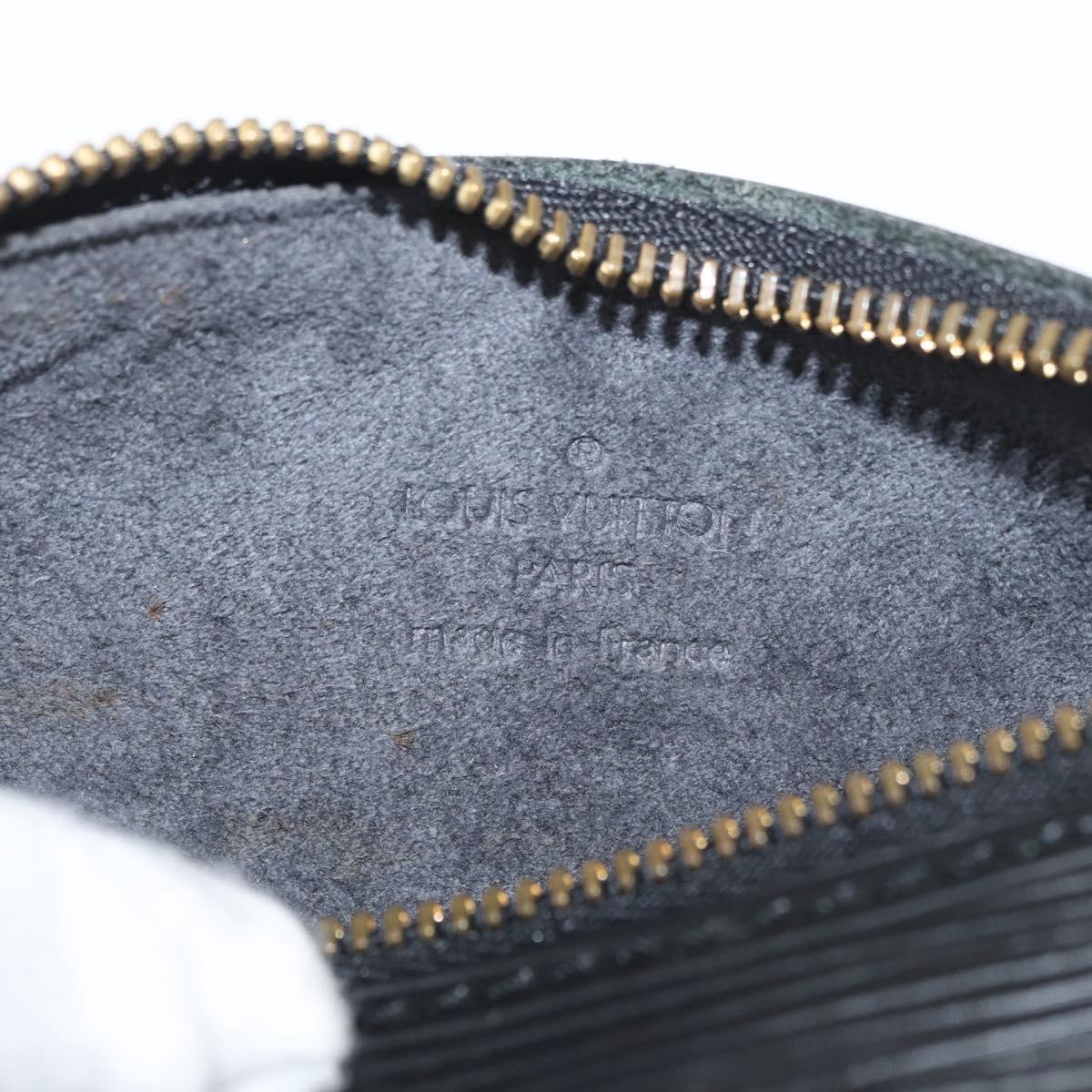 LOUIS VUITTON Epi Soufflot Pouch Pouch Black LV Auth ai801A