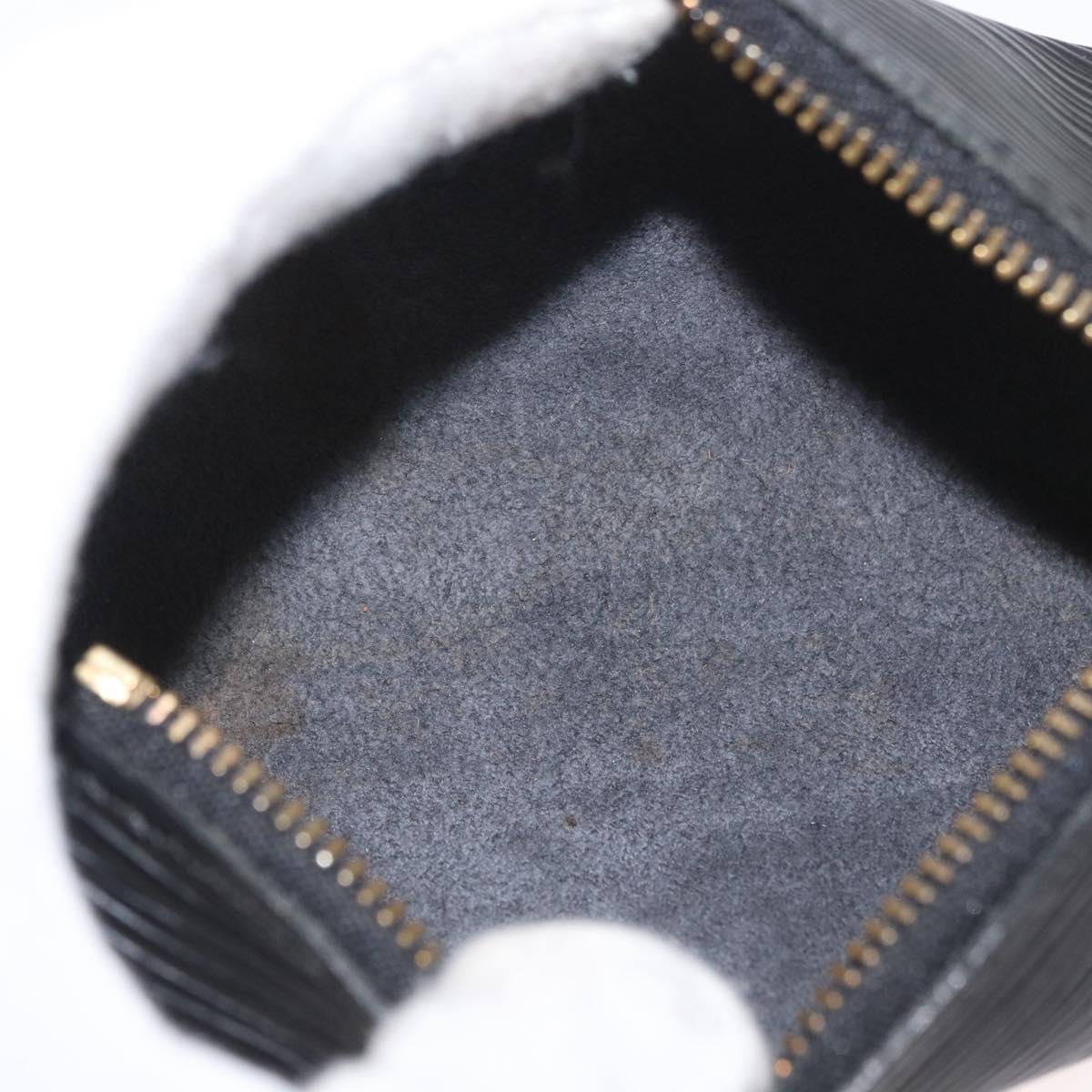 LOUIS VUITTON Epi Soufflot Pouch Pouch Black LV Auth ai801A