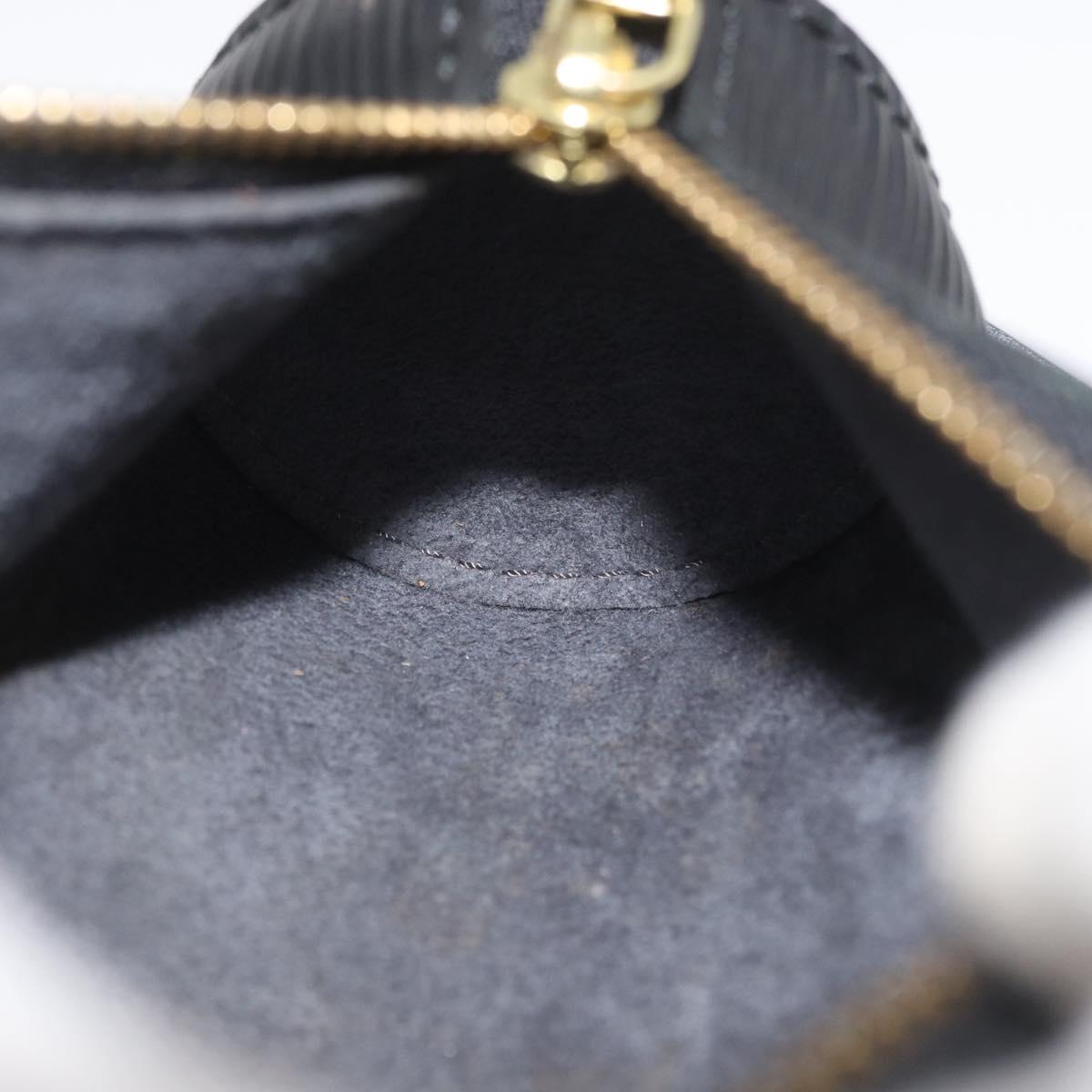 LOUIS VUITTON Epi Soufflot Pouch Pouch Black LV Auth ai801A