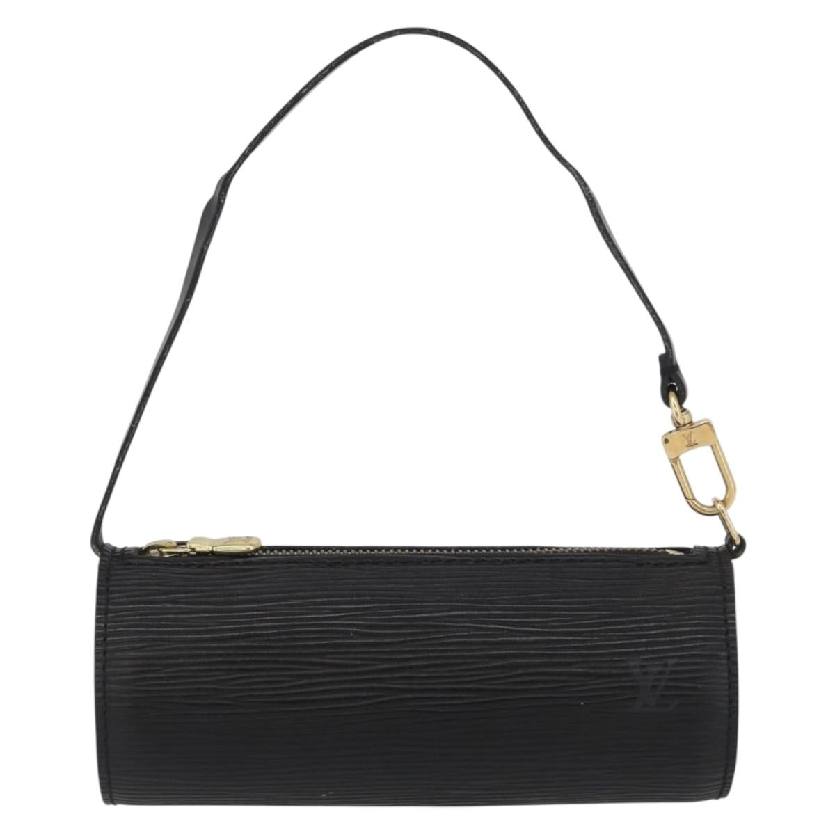 LOUIS VUITTON Epi Soufflot Pouch Pouch Black LV Auth ai801A