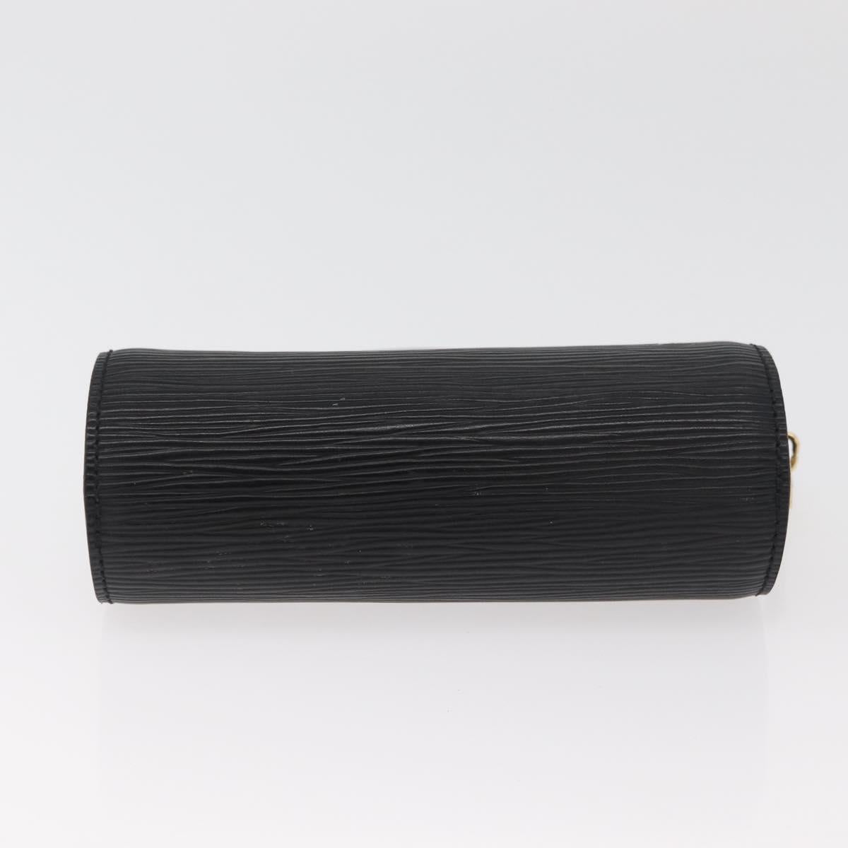 LOUIS VUITTON Epi Soufflot Pouch Pouch Black LV Auth ai801A