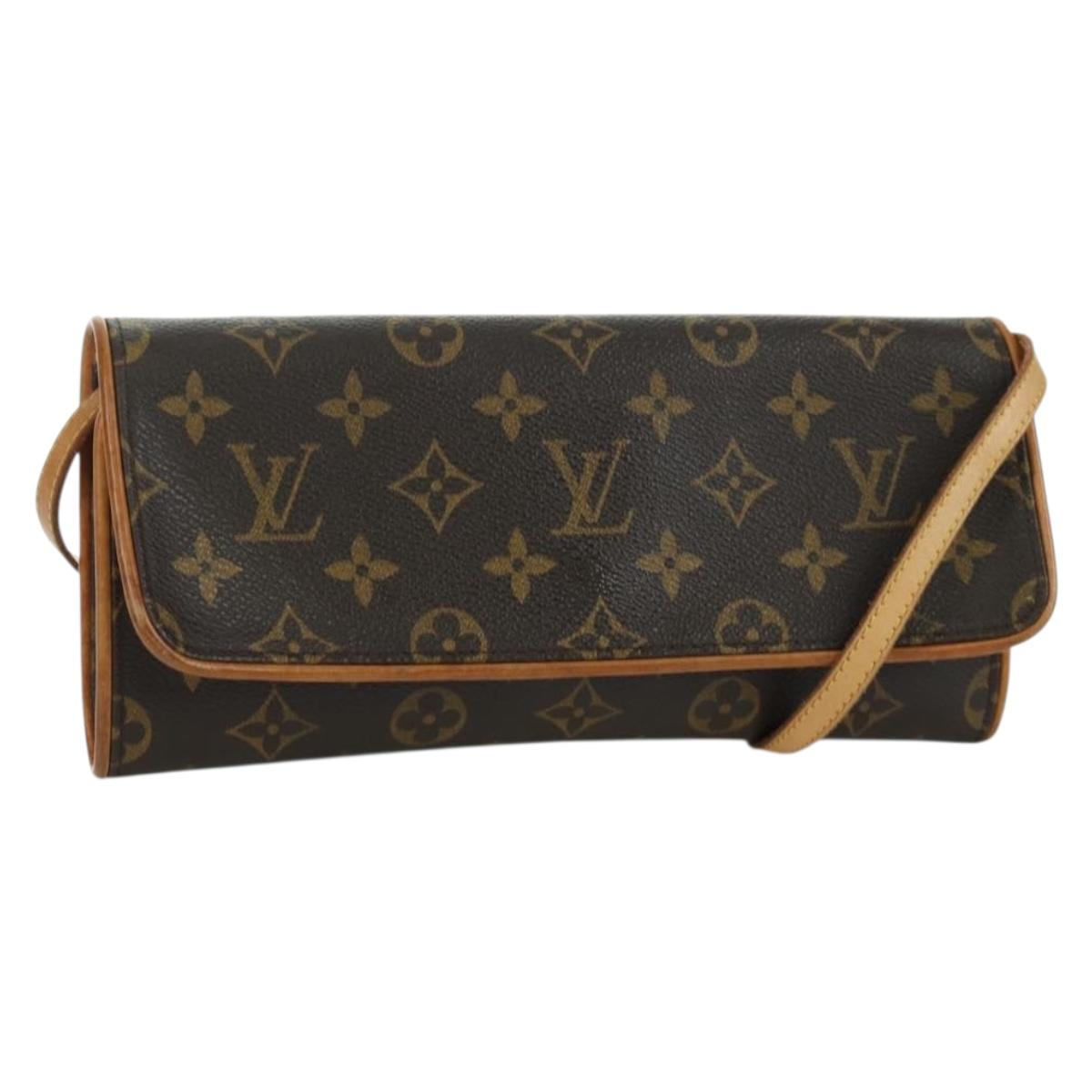 LOUIS VUITTON Monogram Pochette Twin GM Shoulder Bag M51852 LV Auth ai807A