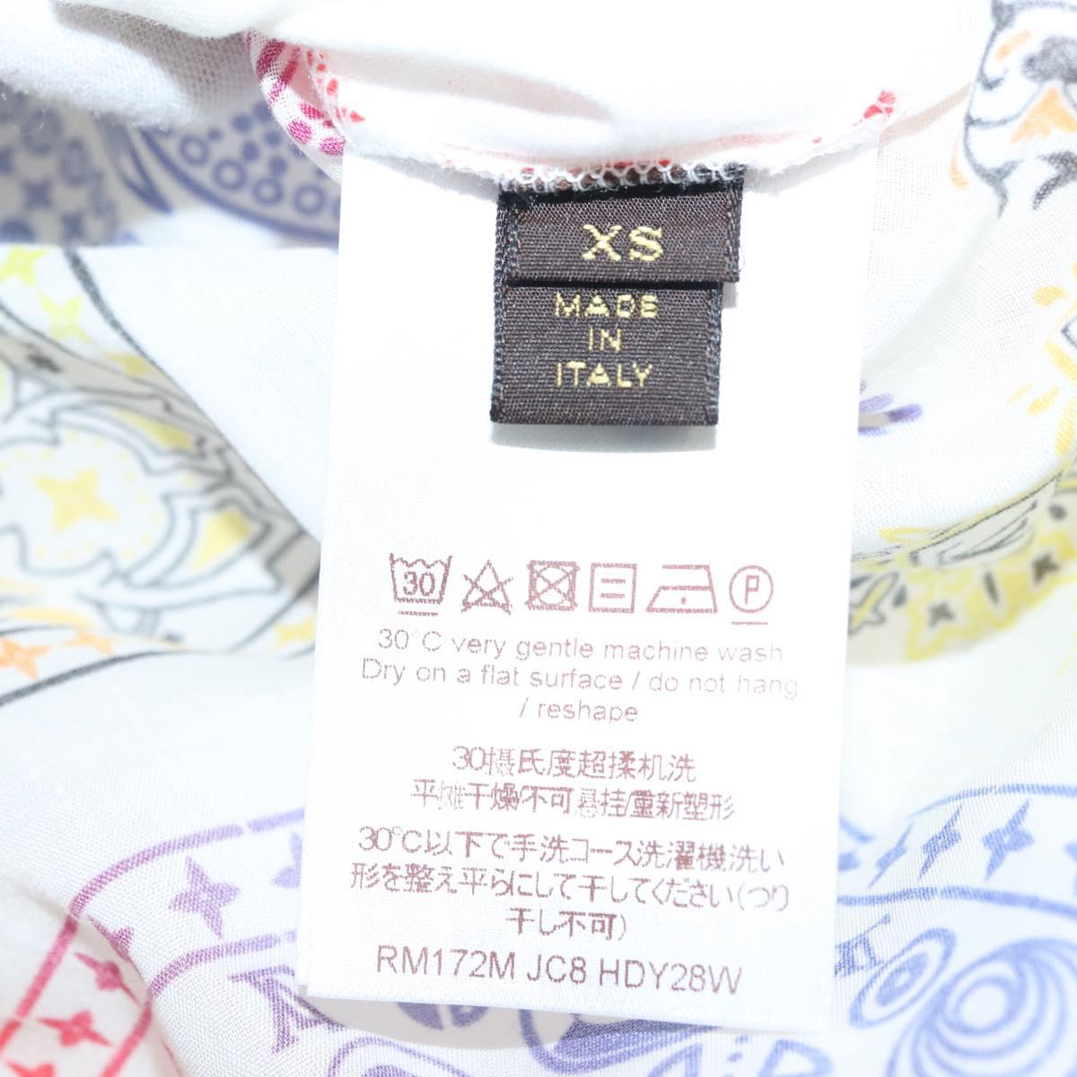 LOUIS VUITTON Fragment Bandana Paisley T Shirt Cotton XS Multicolor Auth ak021AM