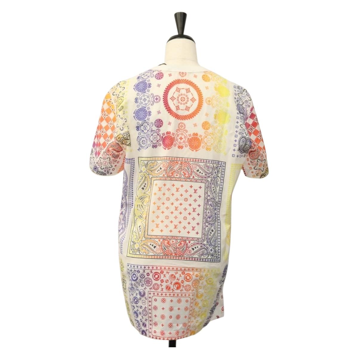 LOUIS VUITTON Fragment Bandana Paisley T Shirt Cotton XS Multicolor Auth ak021AM