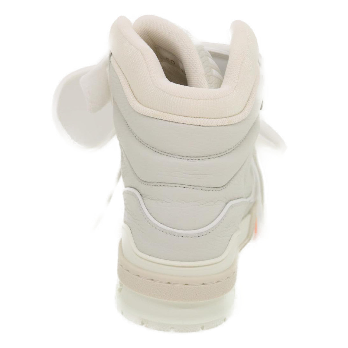 LOUIS VUITTON Trainer sneakers Leather High cut White 1A5A0D LV Auth ak173SM
