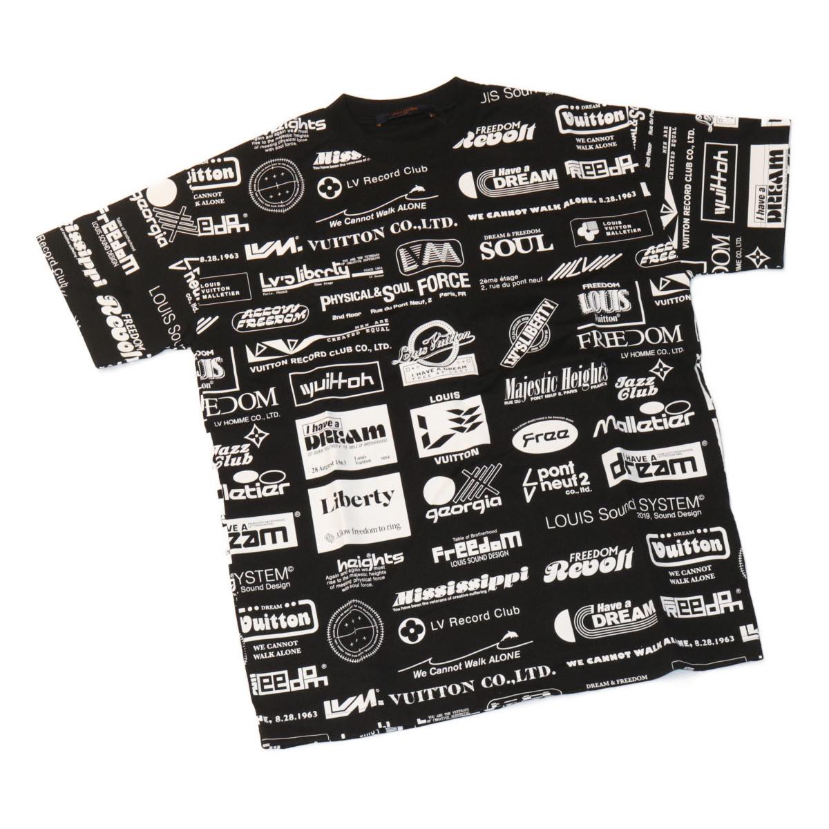LOUIS VUITTON All Over Logo T-shirt XS Fall Winter 2019Limited Black Auth ak186SM