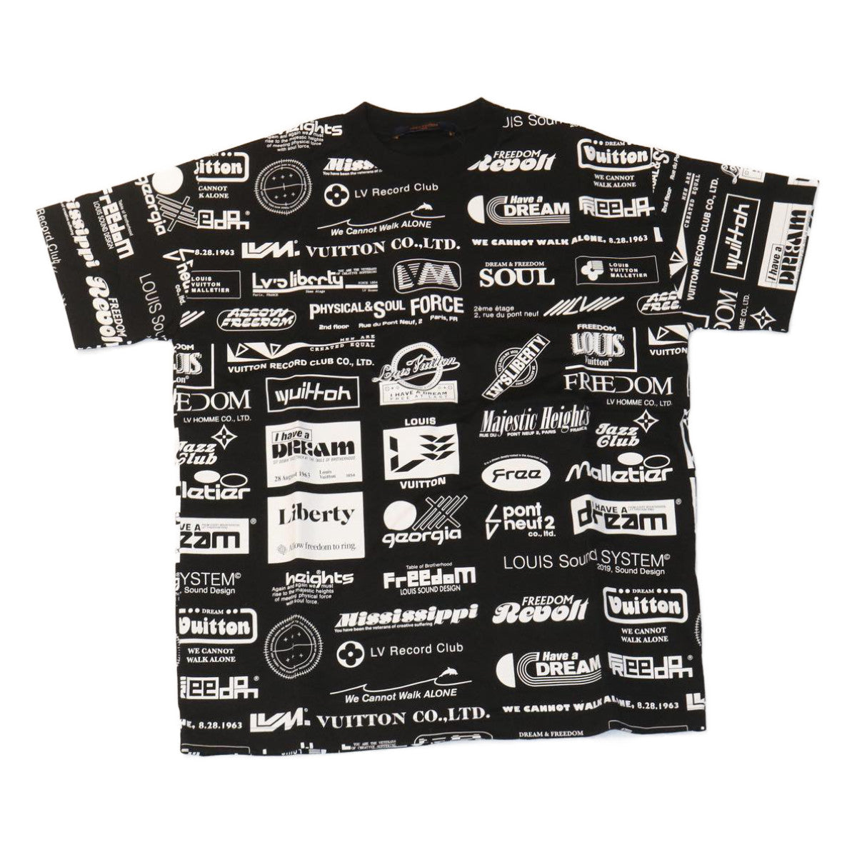 LOUIS VUITTON All Over Logo T-shirt XS Fall Winter 2019Limited Black Auth ak186SM