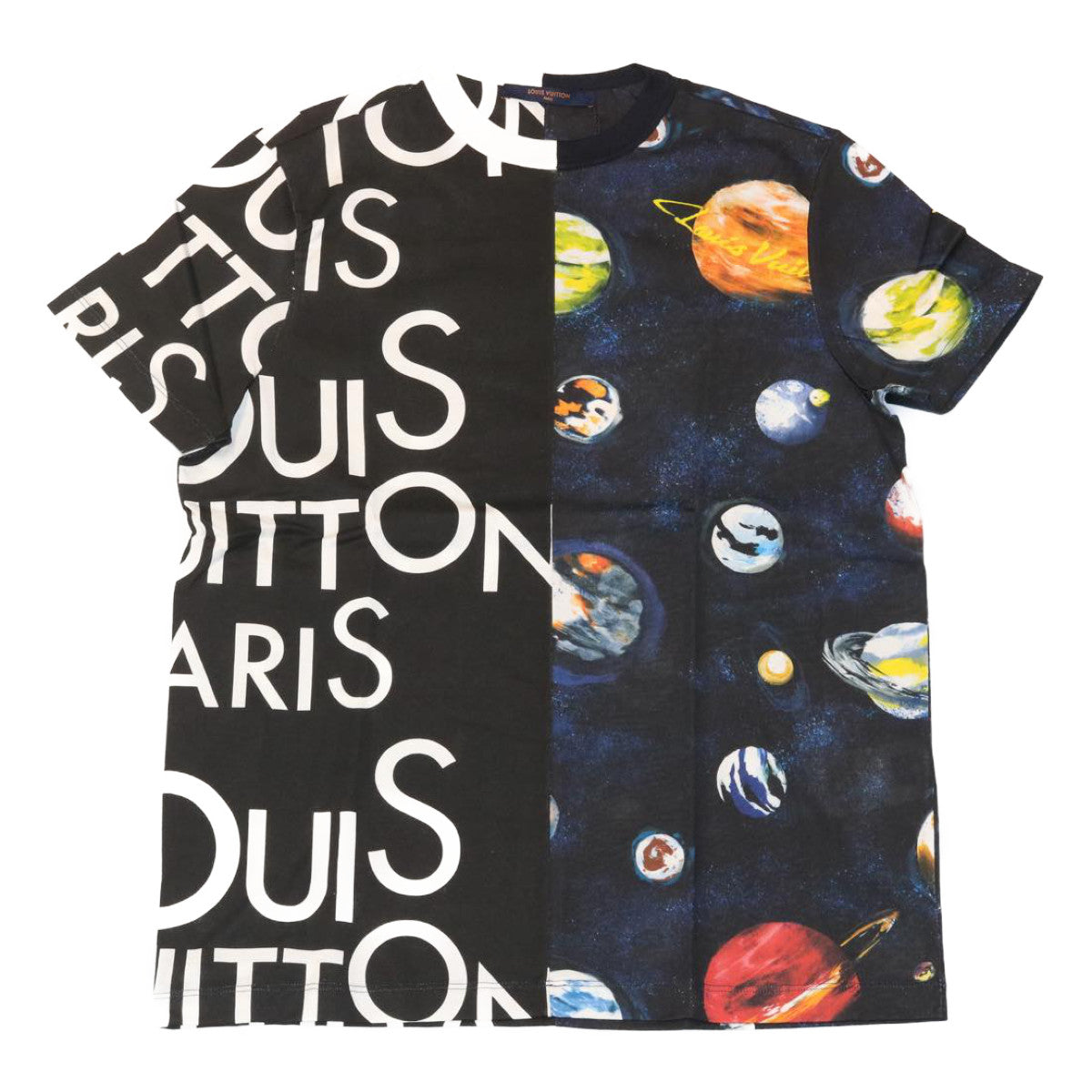 LOUIS VUITTON Short-Sleeved T-shirt XS Black HGY13WFMB LV Auth ak188SM