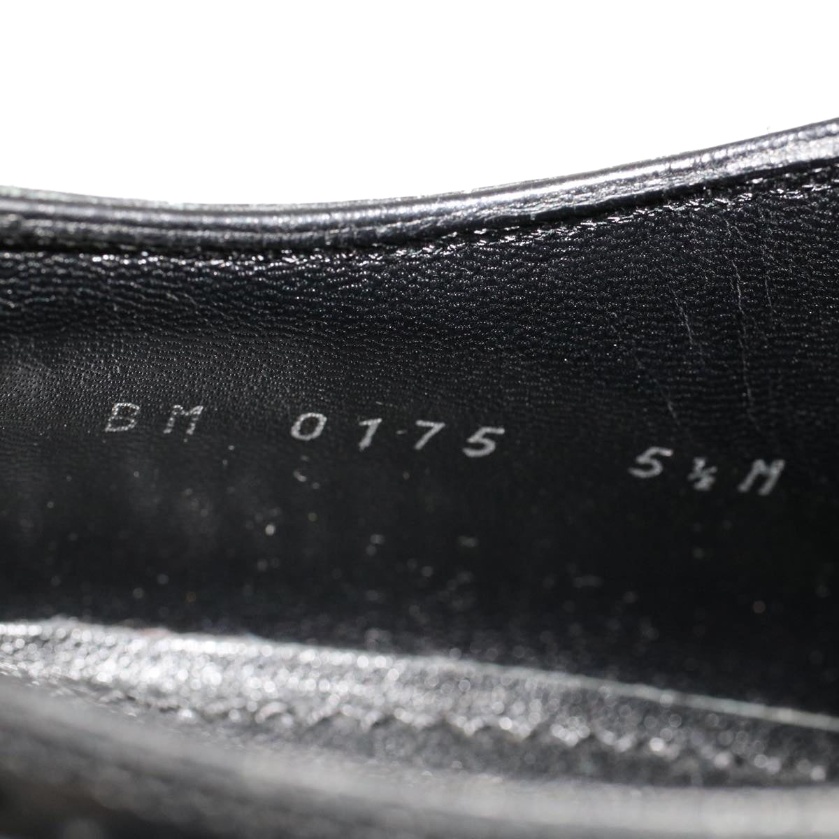 LOUIS VUITTON Wing Tip Medallio Shoes Leather 5.5 M Black MP3136 LV Auth ak214