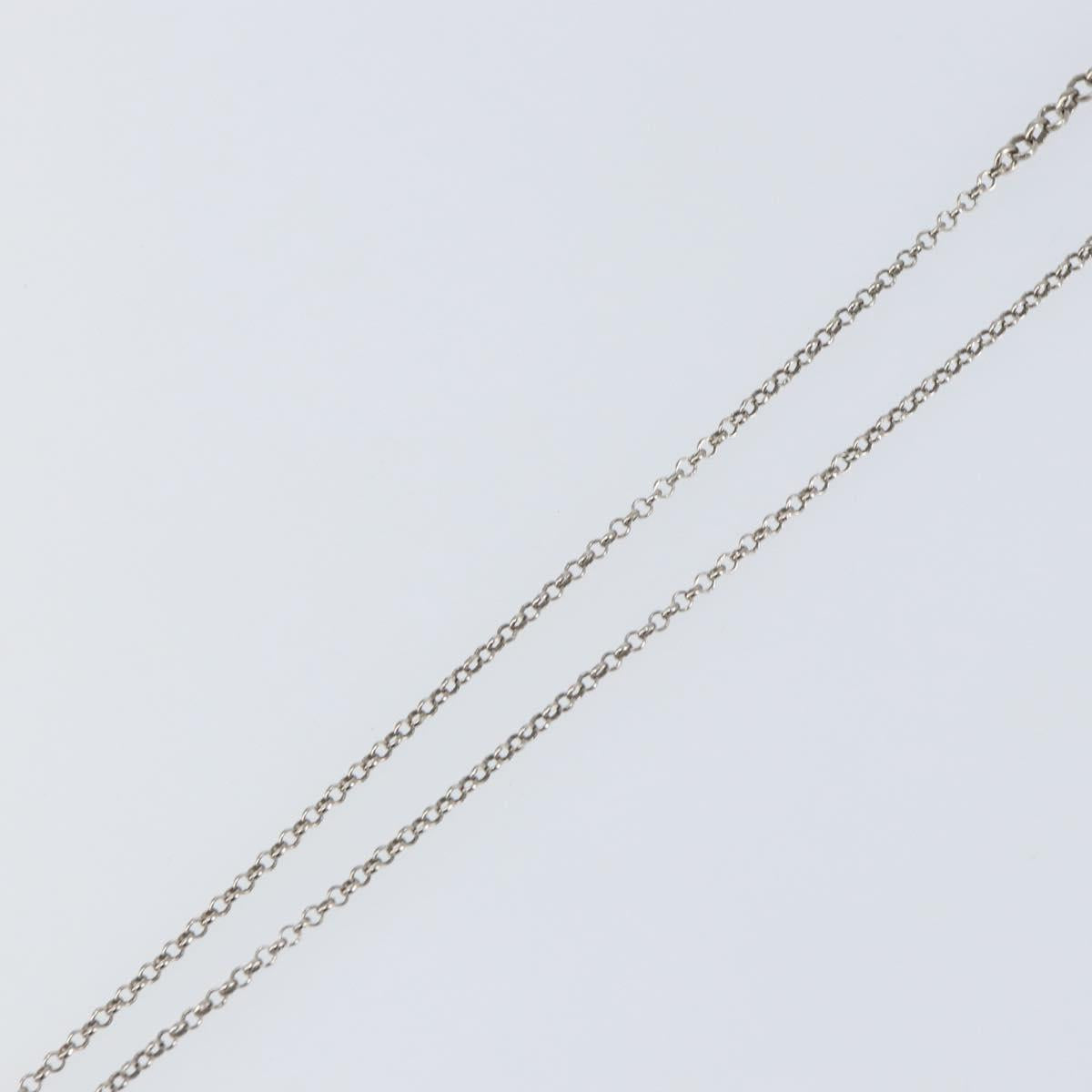 GUCCI GG Arabesque Interlocking Necklace Ag925 Silver Auth am10006