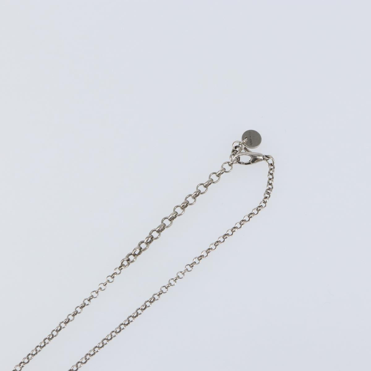 GUCCI GG Arabesque Interlocking Necklace Ag925 Silver Auth am10006