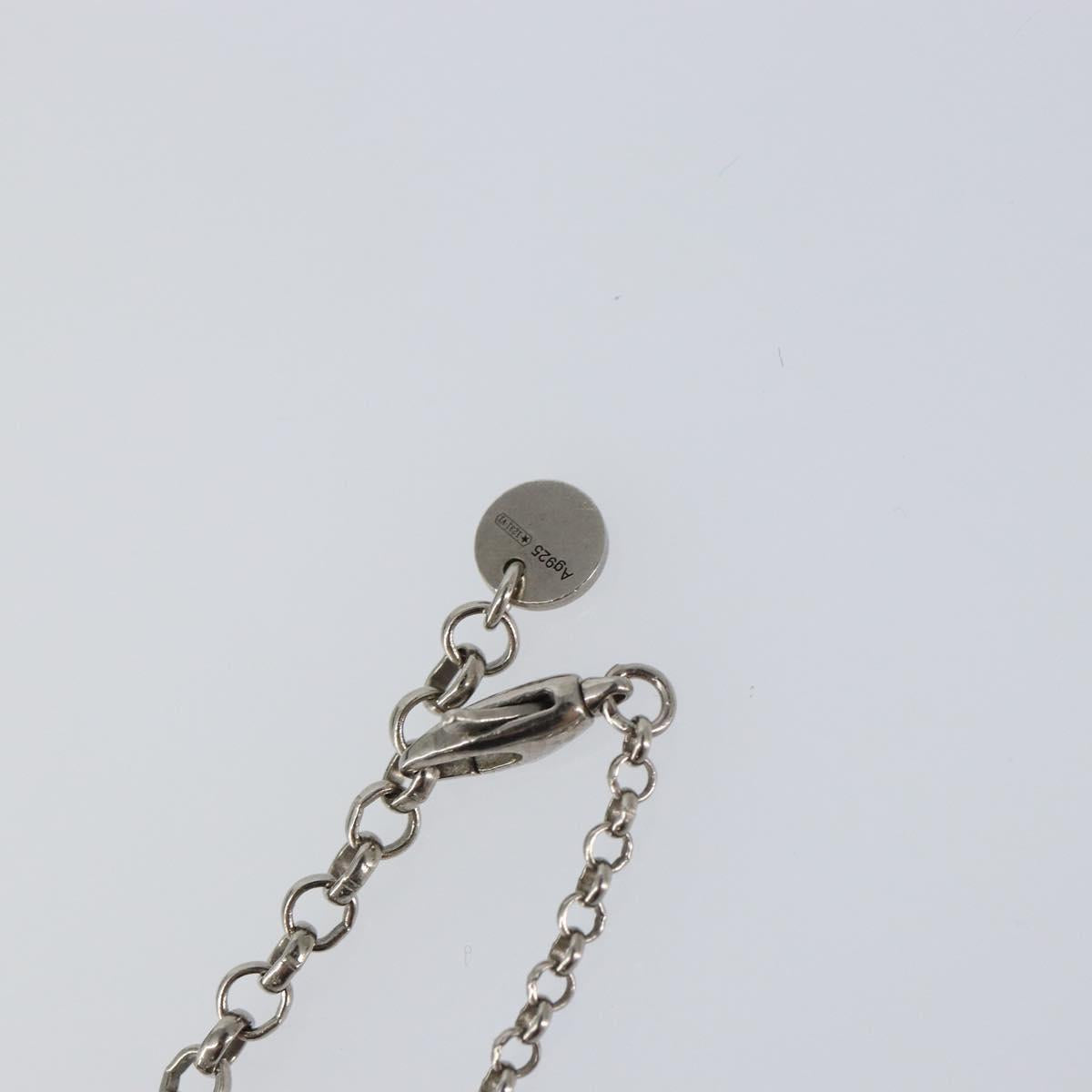 GUCCI GG Arabesque Interlocking Necklace Ag925 Silver Auth am10006