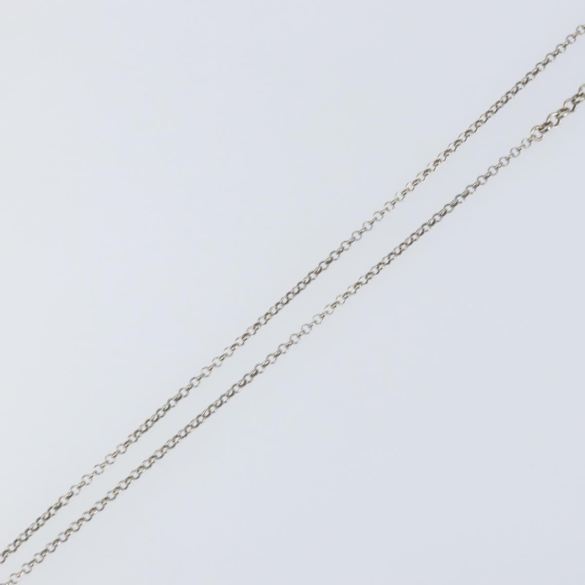 GUCCI GG Arabesque Interlocking Necklace Ag925 Silver Auth am10006