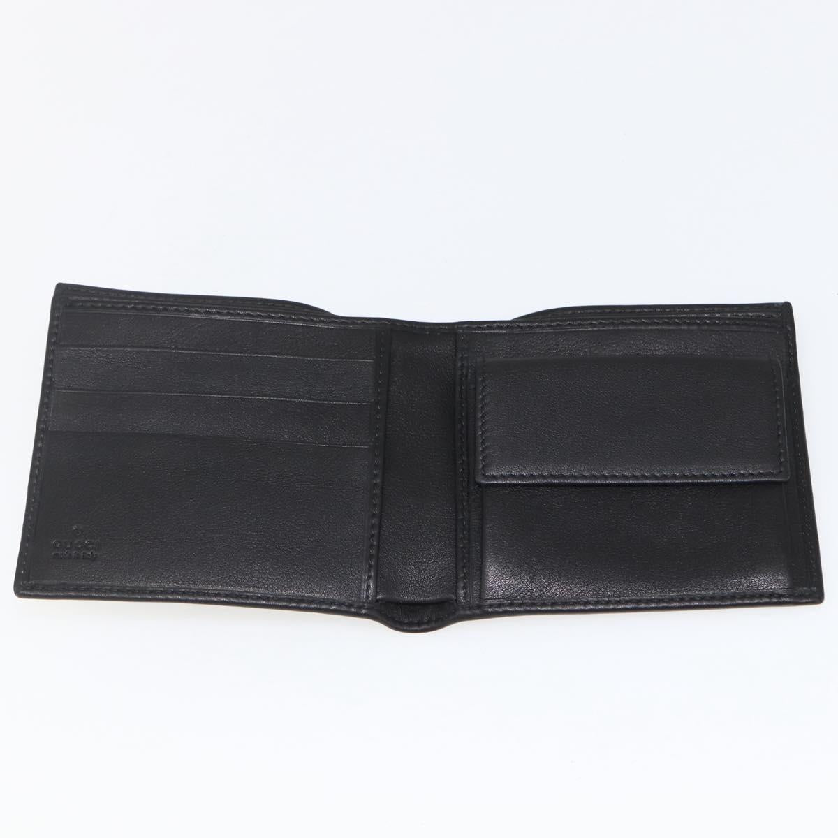 GUCCI Wallet Leather Black Auth am10009V