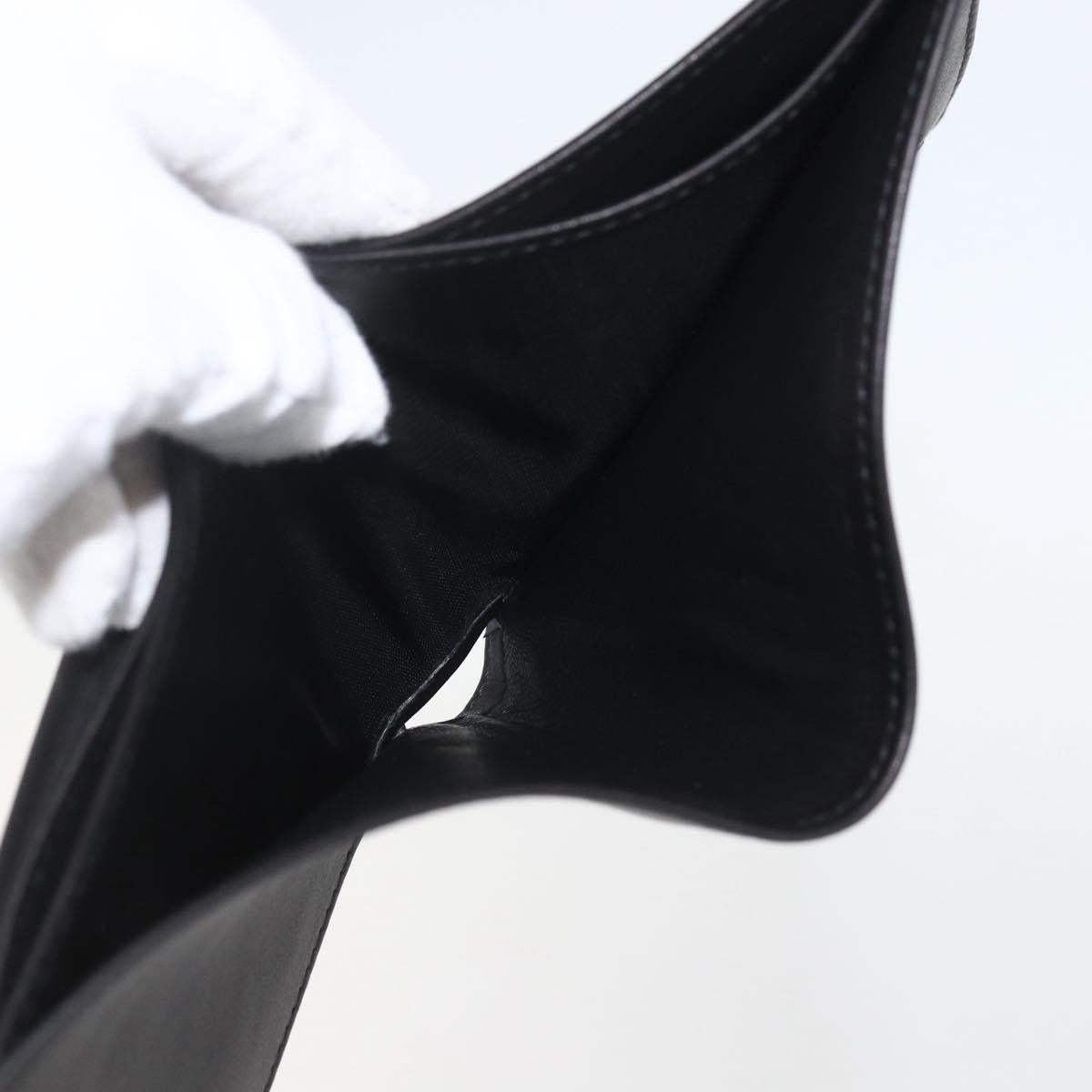 GUCCI Wallet Leather Black Auth am10009V