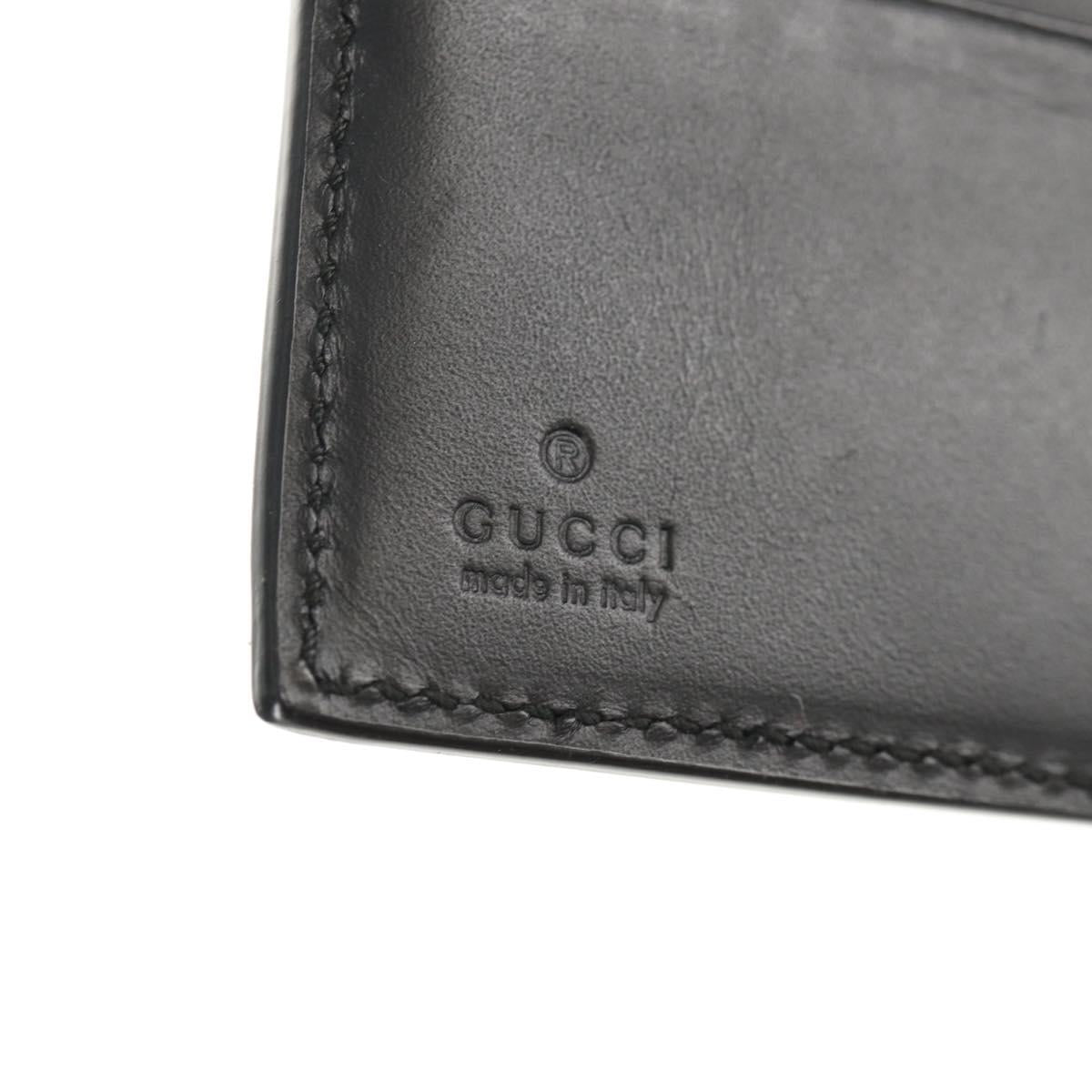 GUCCI GG Supreme Sherry Line Wallet PVC Black Navy 408826 Auth am10010V